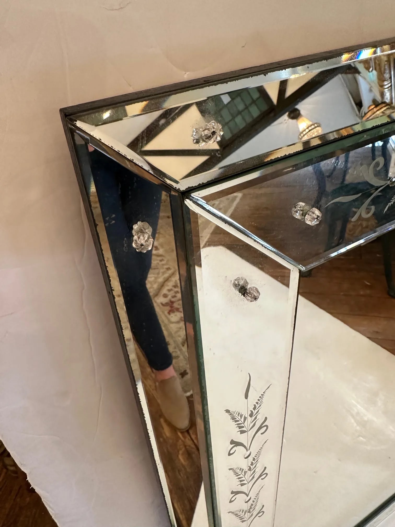 Rectangular Vintage Etched Mirror - 3
