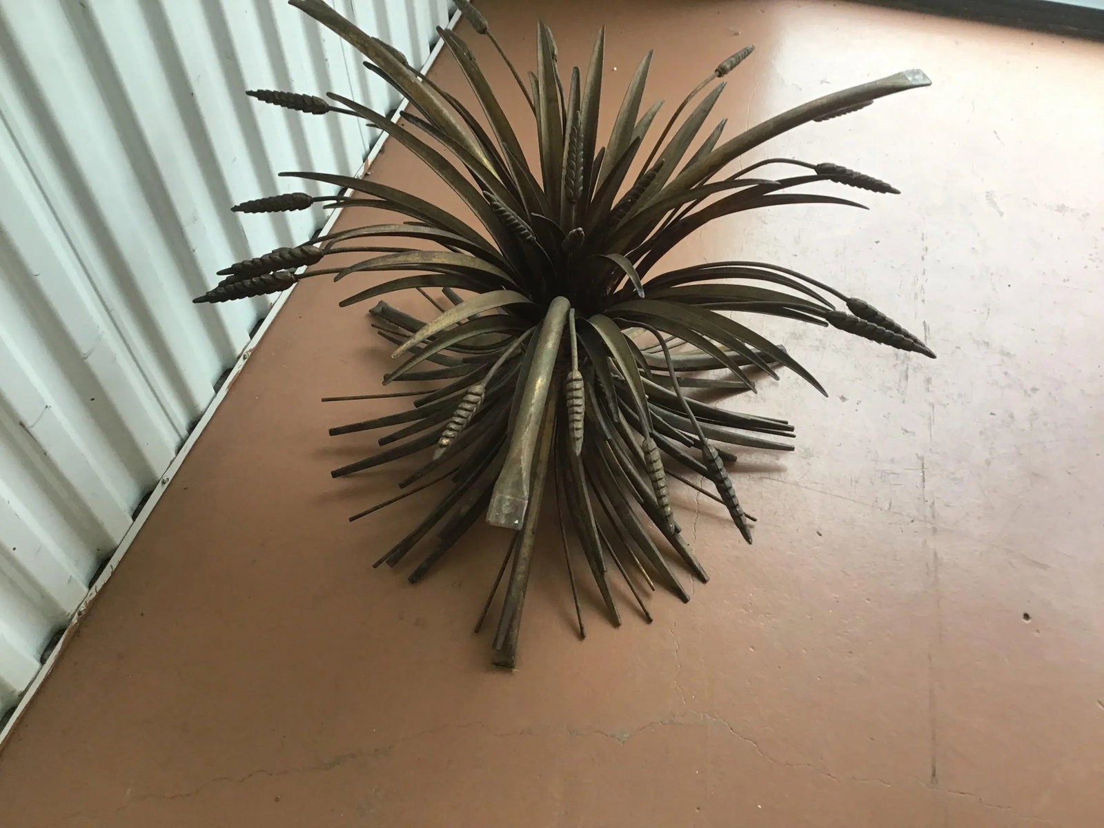 1970s Bronze Wheat Sheath Coffee Table Base - 6