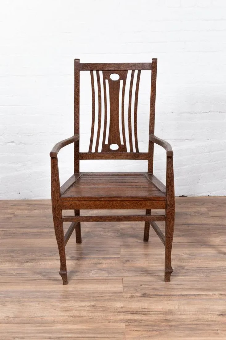 Vintage Dutch Colonial Indonesian Armchair - 5