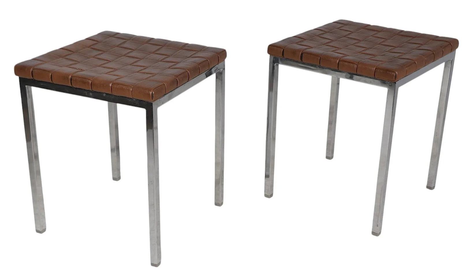 Pr. Mid Century Stools Designed by Voitto Haapalainen for Asko Made in Finland C 1960's - 9