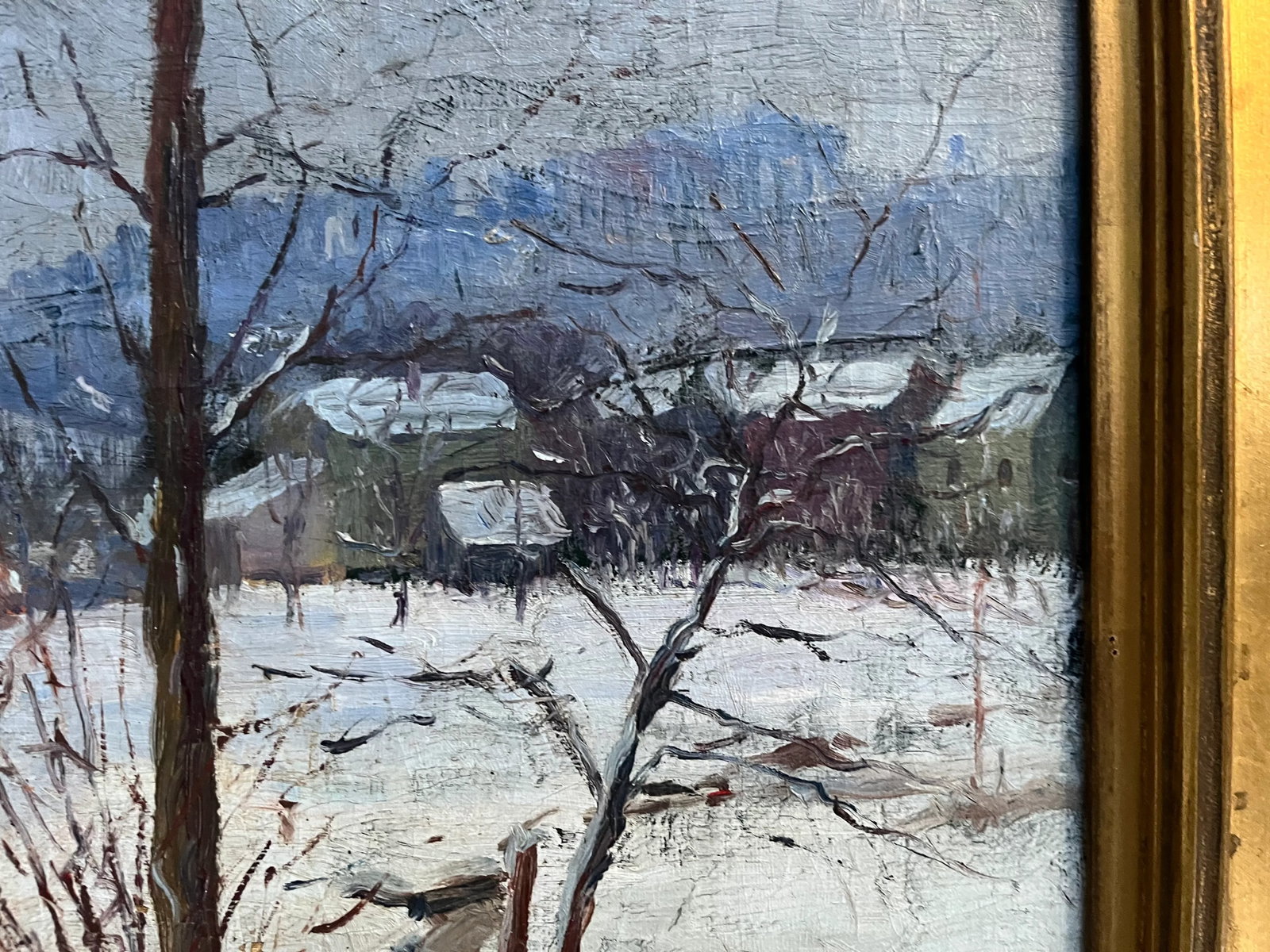 Robert Hart (American Early 20th Century) Connecticut Impressionist Snow Scene Winter Landscape Oil - 4