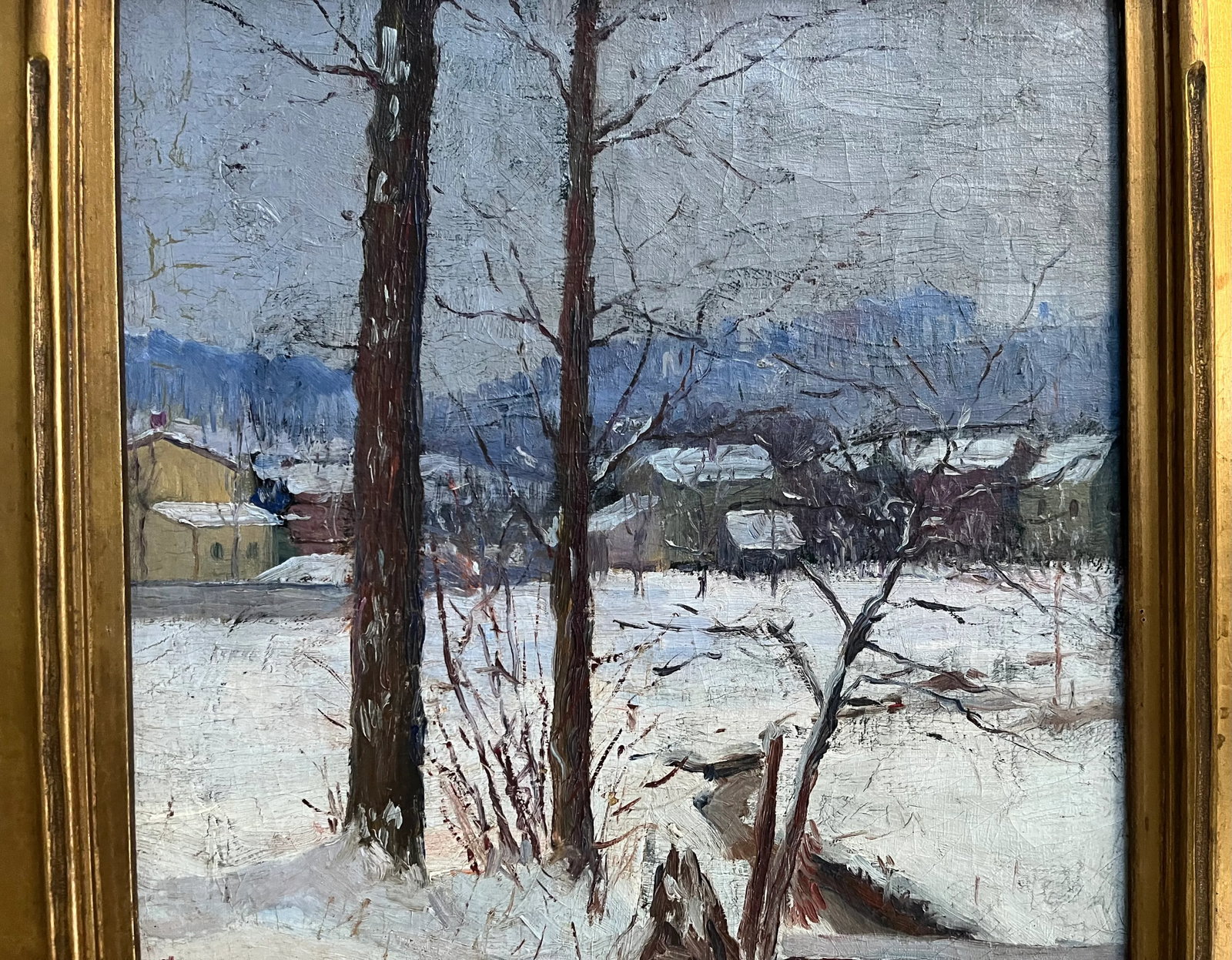 Robert Hart (American Early 20th Century) Connecticut Impressionist Snow Scene Winter Landscape Oil - 6