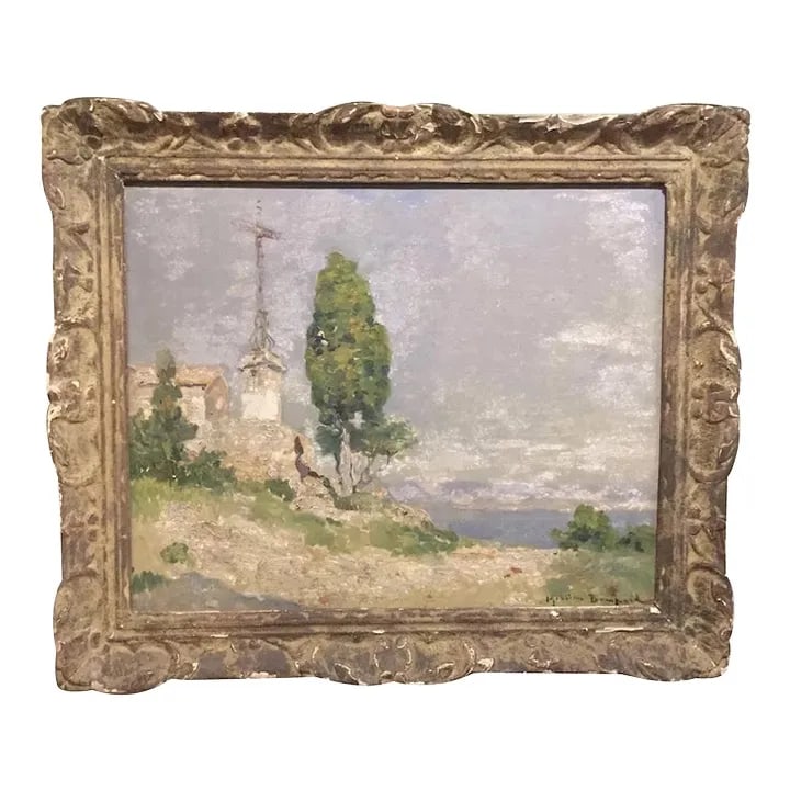 Maurice Bompard (France 1857-1936) Early 20th Century Impressionist Mediterranean Landscape Oil Pain - 5