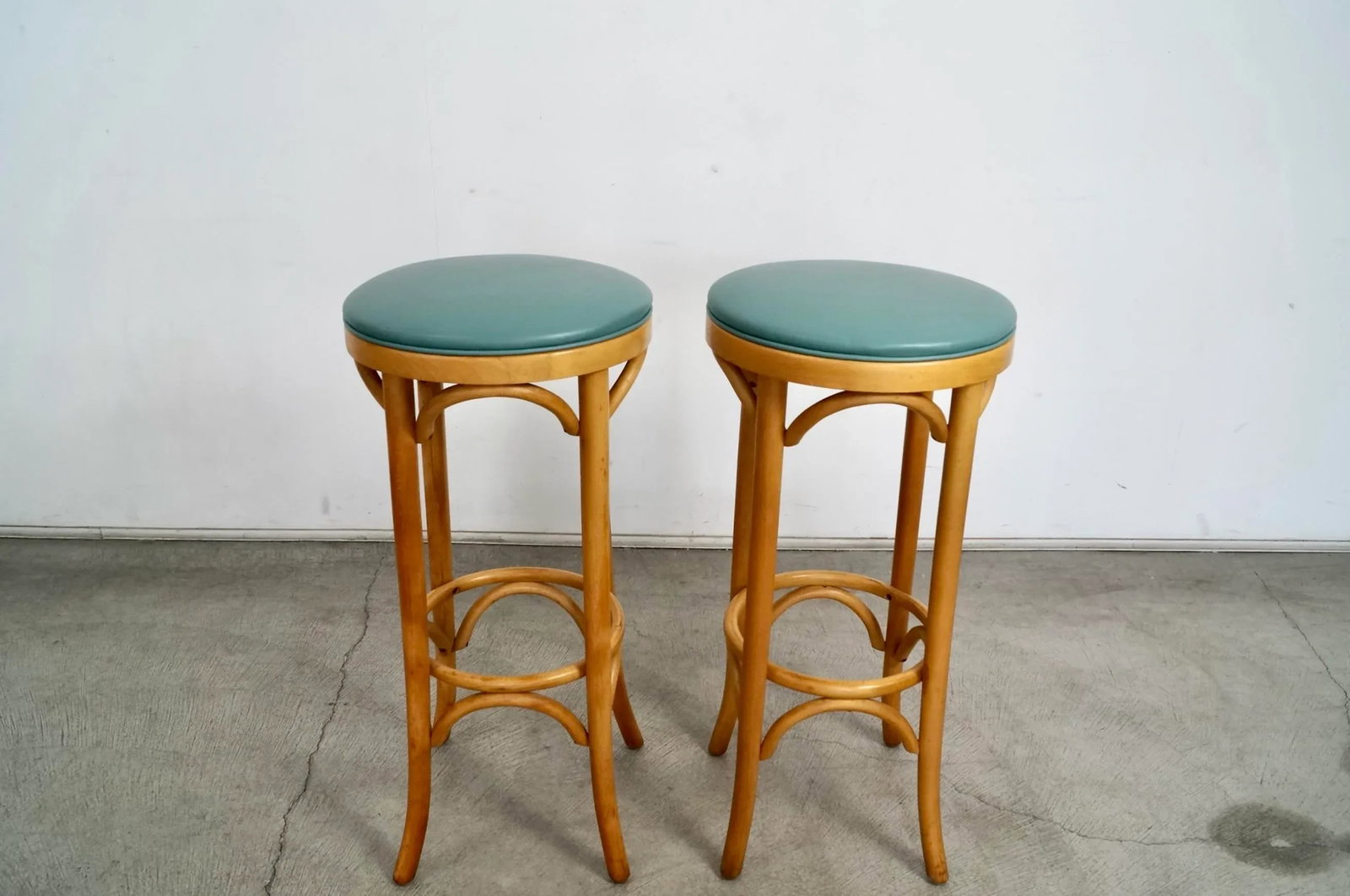 Vintage Thonet Style Bentwood Bar Stools - a Pair - 2