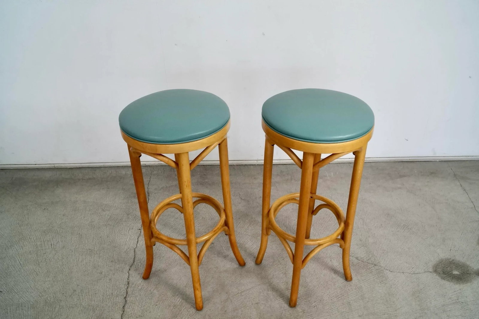 Vintage Thonet Style Bentwood Bar Stools - a Pair - 5