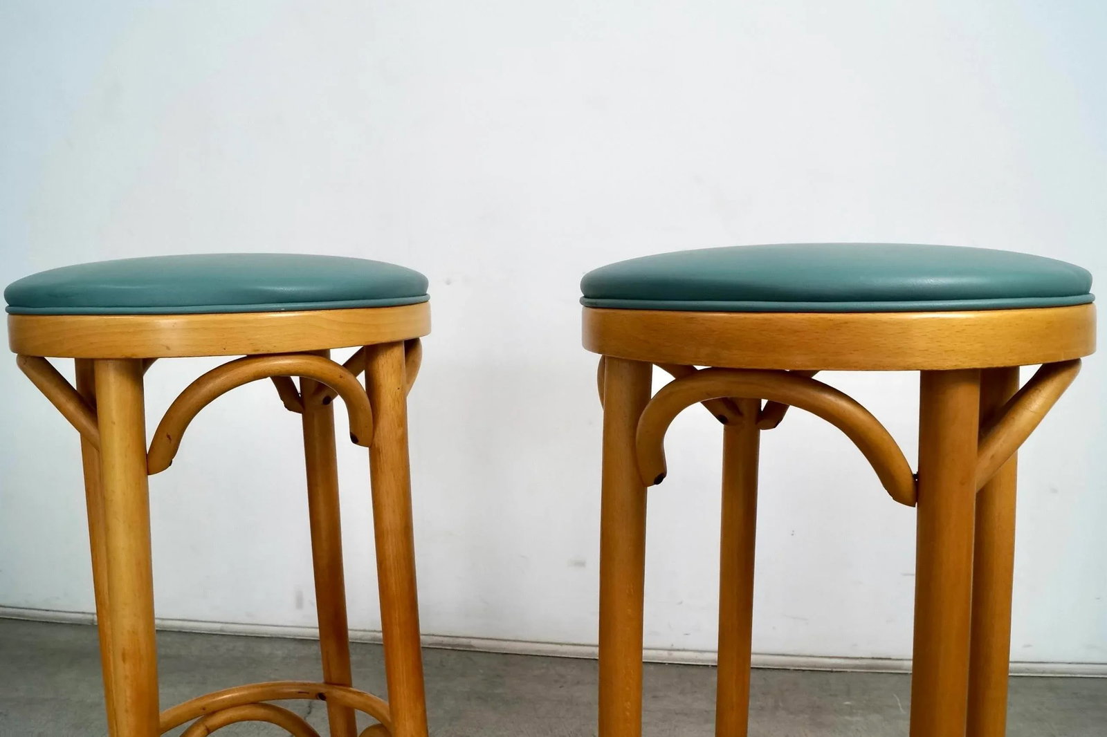 Vintage Thonet Style Bentwood Bar Stools - a Pair - 8