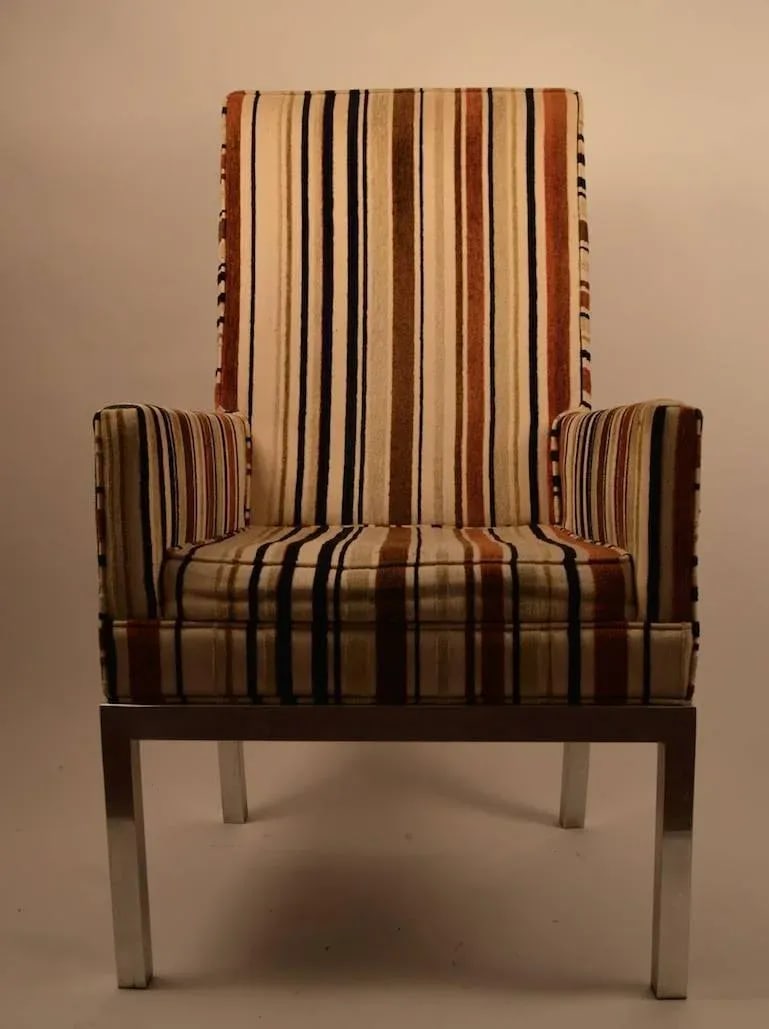 High Back Aluminum Base Chairs - a Pair - 2