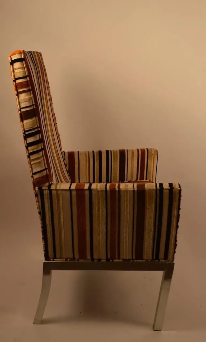 High Back Aluminum Base Chairs - a Pair - 4
