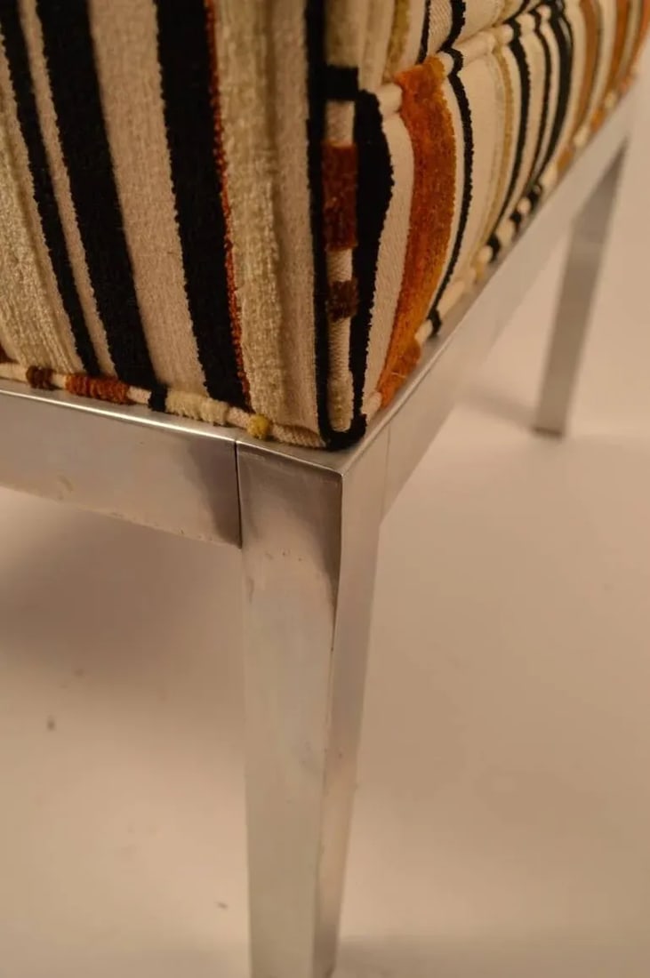 High Back Aluminum Base Chairs - a Pair - 6