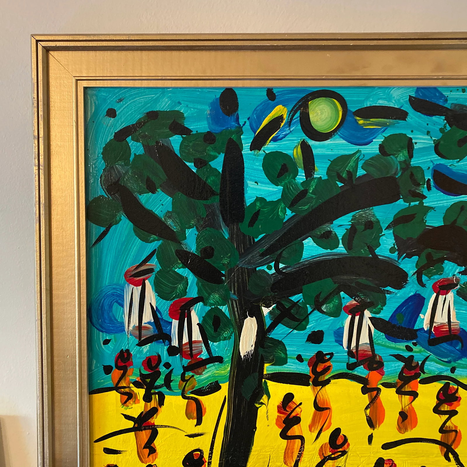 1970s Peter Keil Abstract Landscape Painting on Canvas, Framed - 5