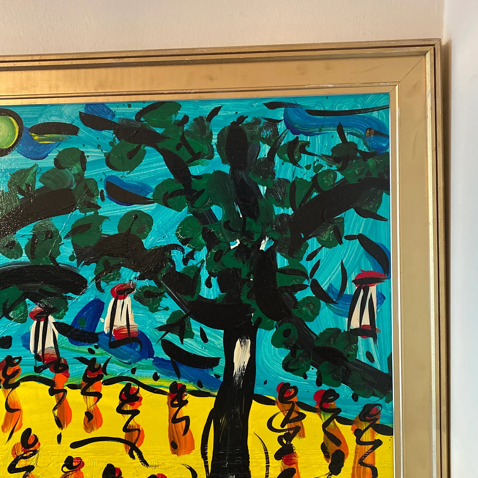 1970s Peter Keil Abstract Landscape Painting on Canvas, Framed - 6