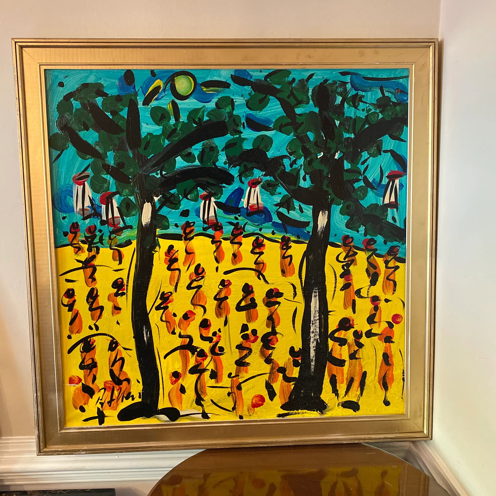1970s Peter Keil Abstract Landscape Painting on Canvas, Framed - 7