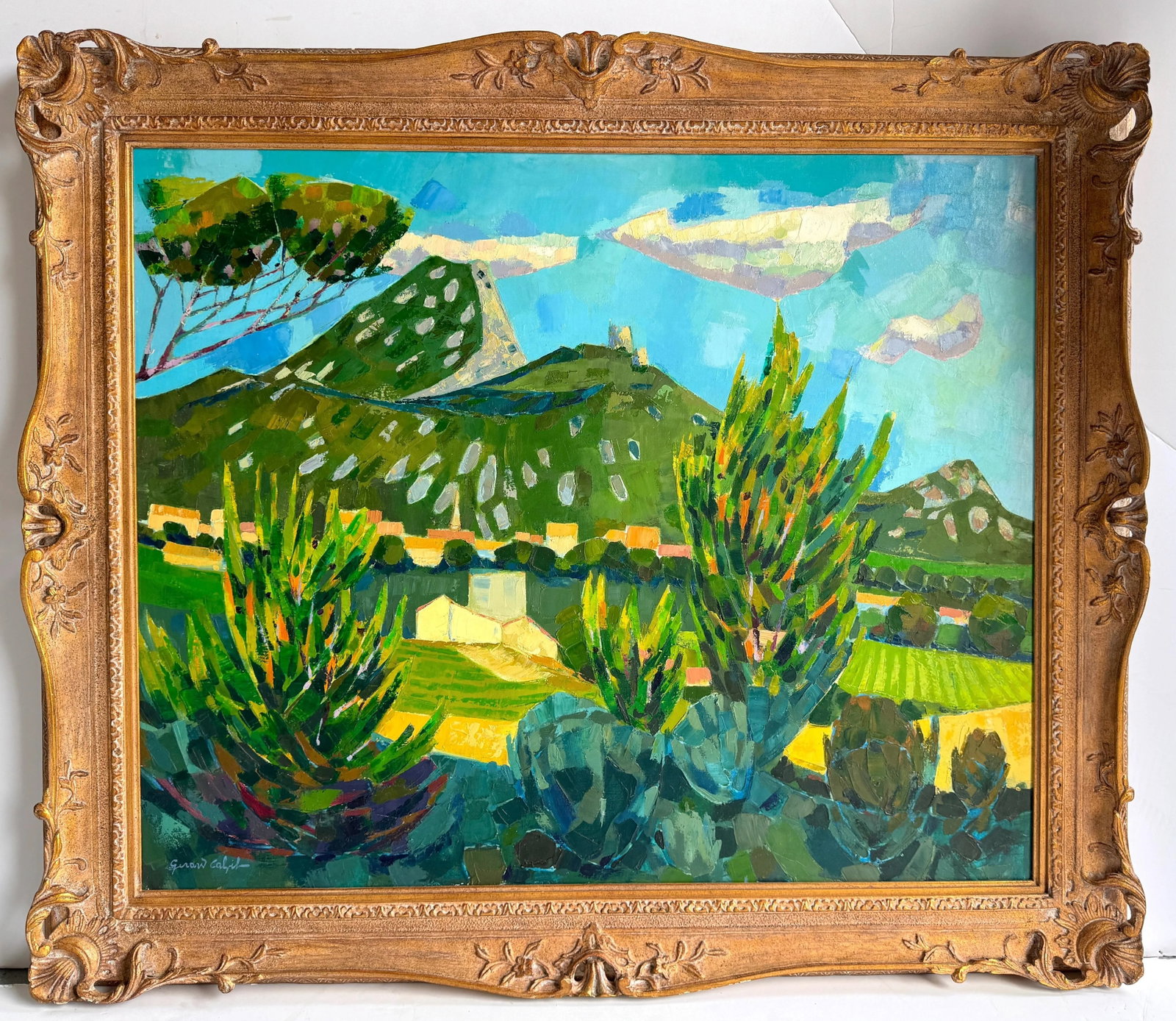 Gerard Calvet French, (b. 1926) Expressionist Gruissan Mountainous Landscape - 2