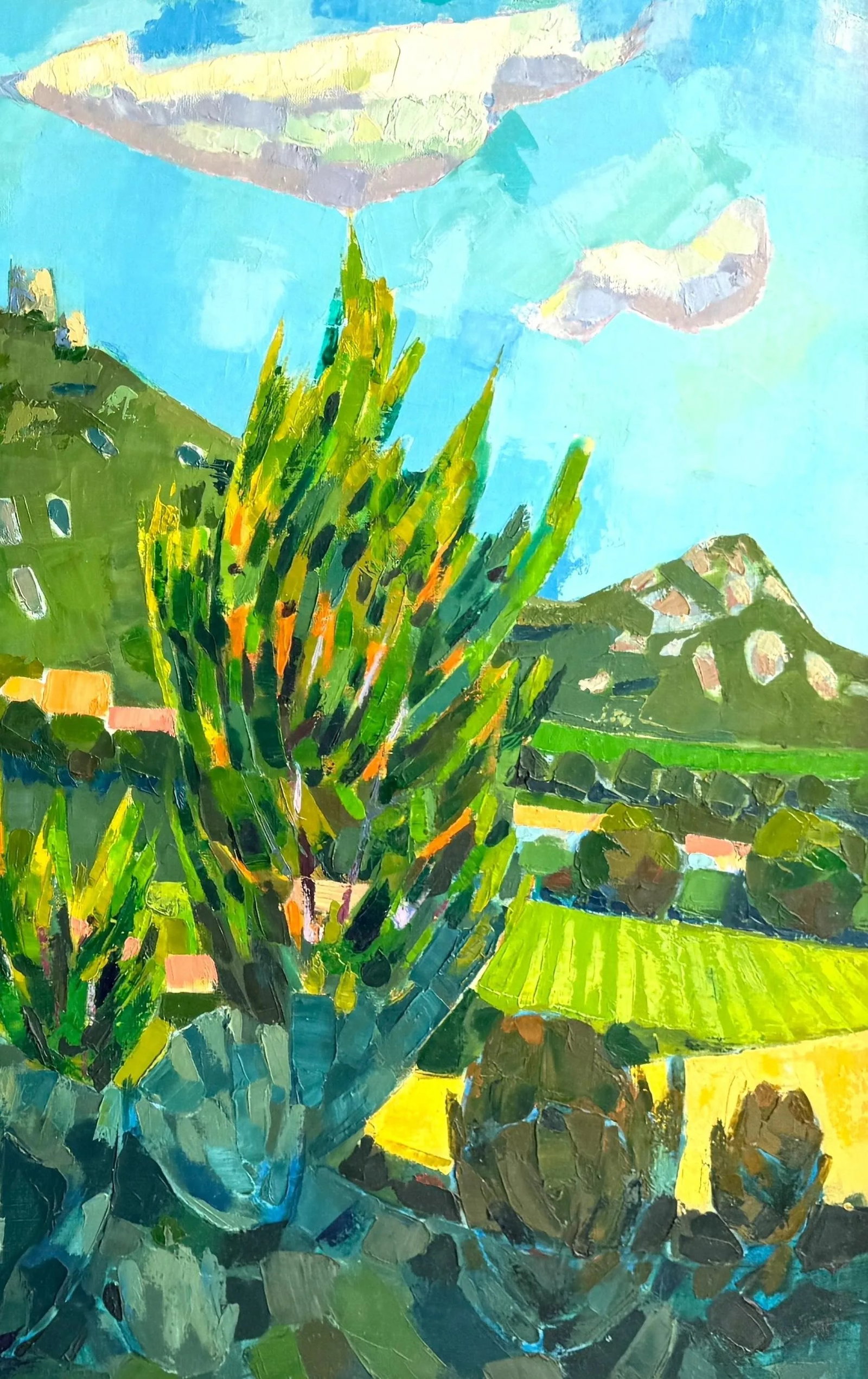 Gerard Calvet French, (b. 1926) Expressionist Gruissan Mountainous Landscape - 4