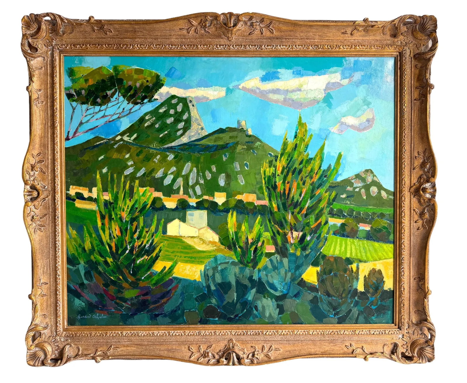 Gerard Calvet French, (b. 1926) Expressionist Gruissan Mountainous Landscape - 9