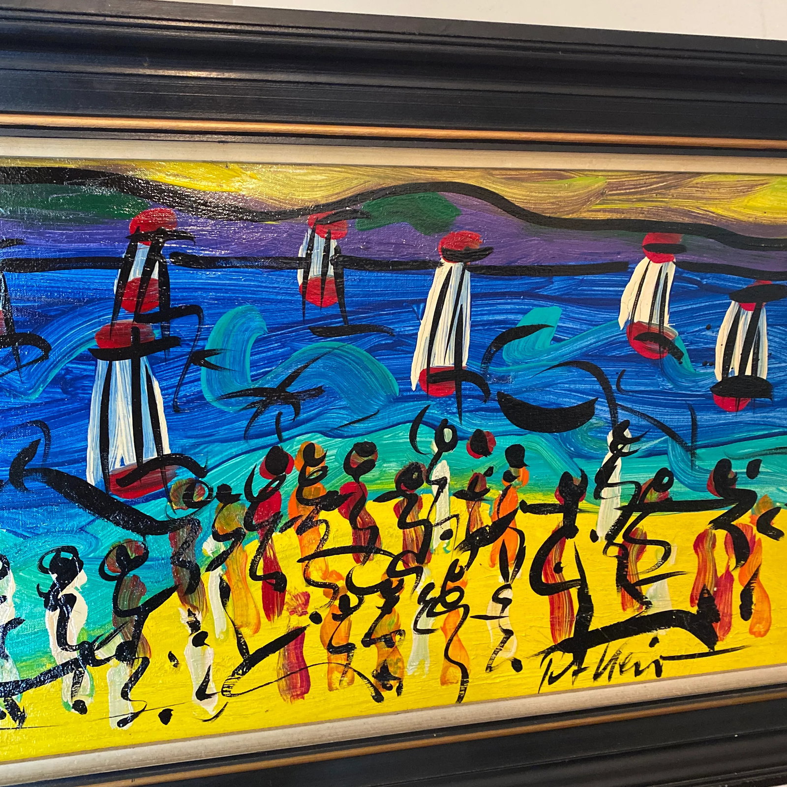 1970s Peter Keil Landscape Painting on Canvas ~ Framed - 7