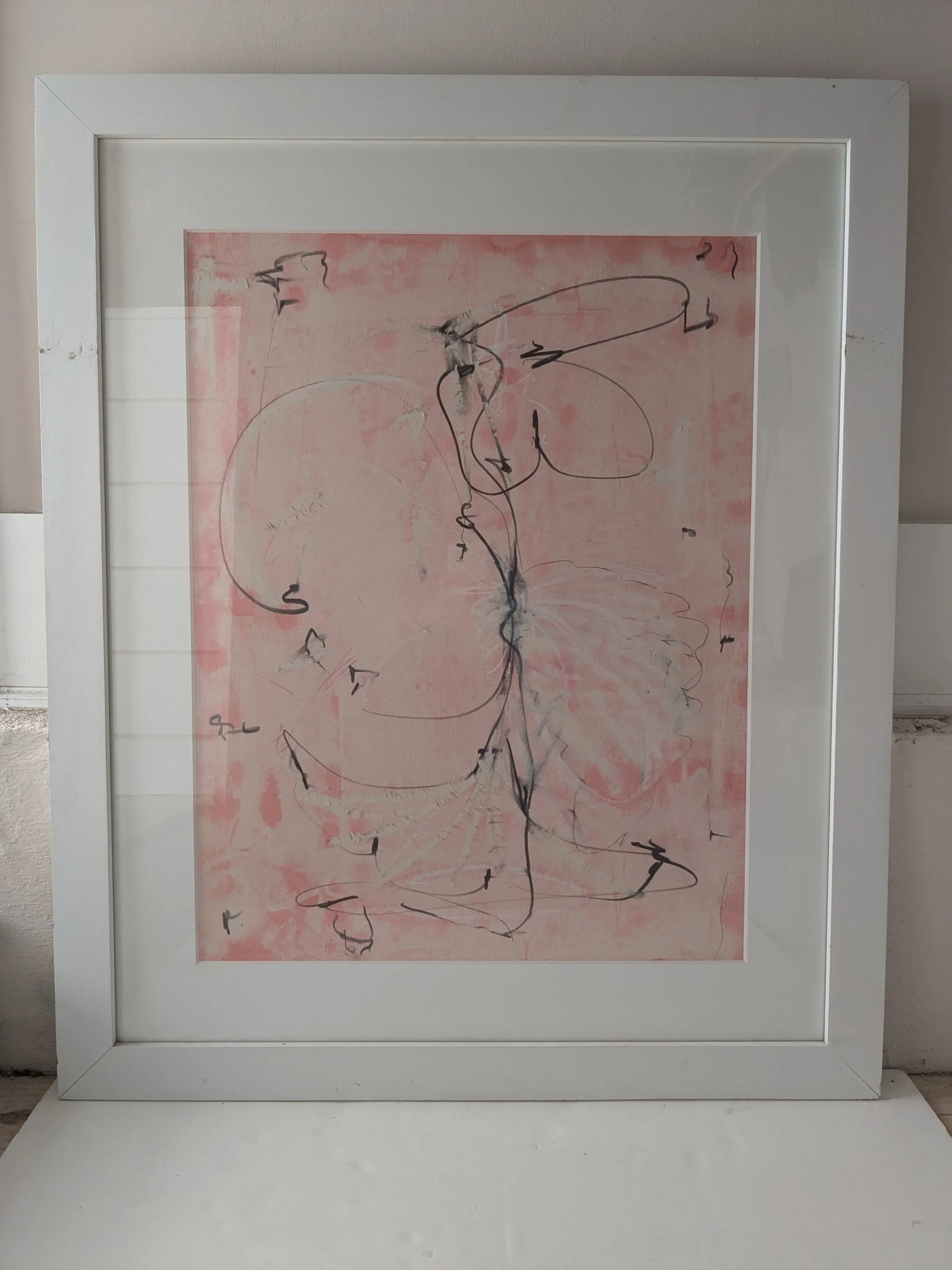 Signed and Framed Robert McCurdy Large Mixed Media Painting From Saks - 2