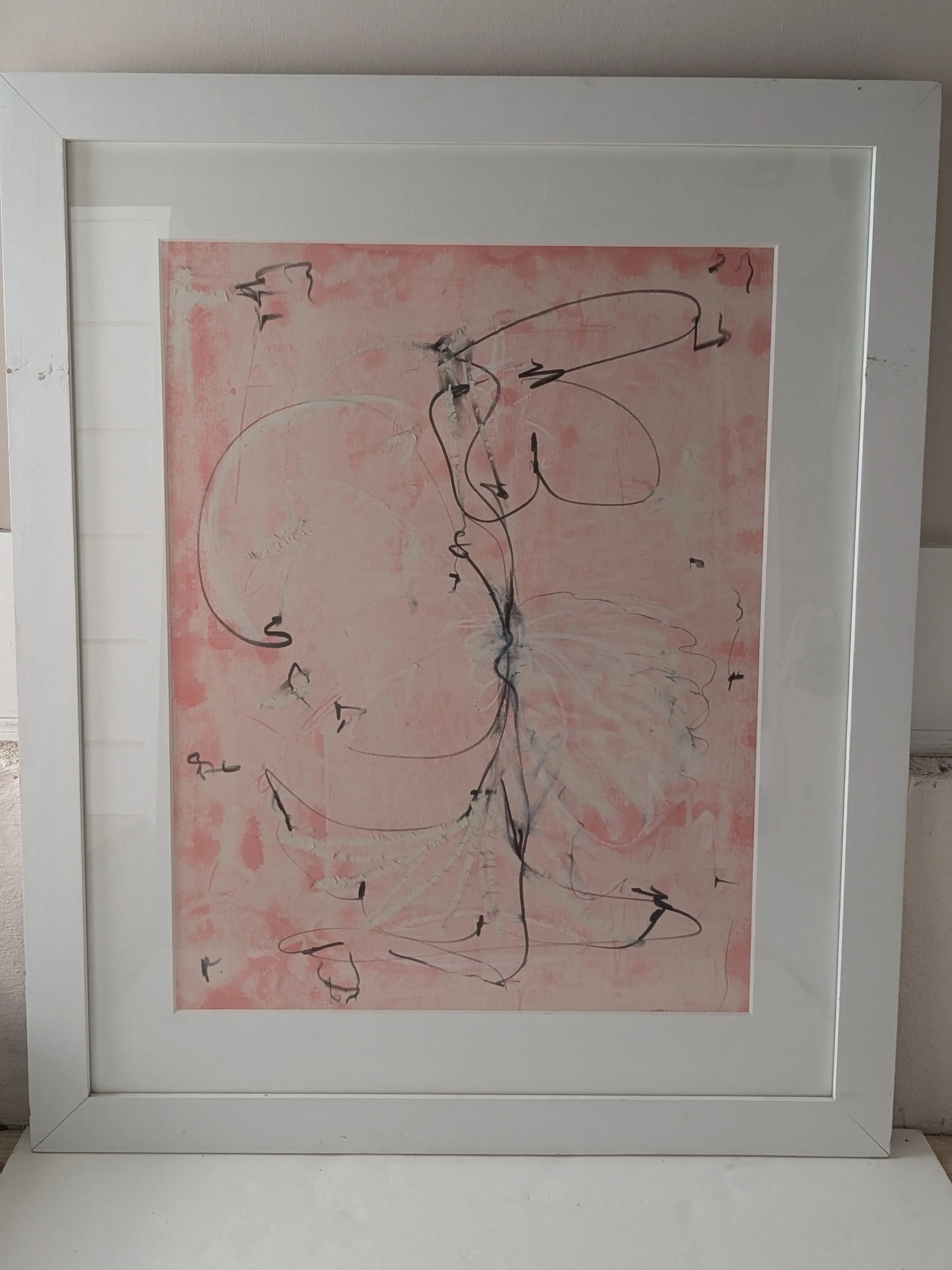 Signed and Framed Robert McCurdy Large Mixed Media Painting From Saks - 3