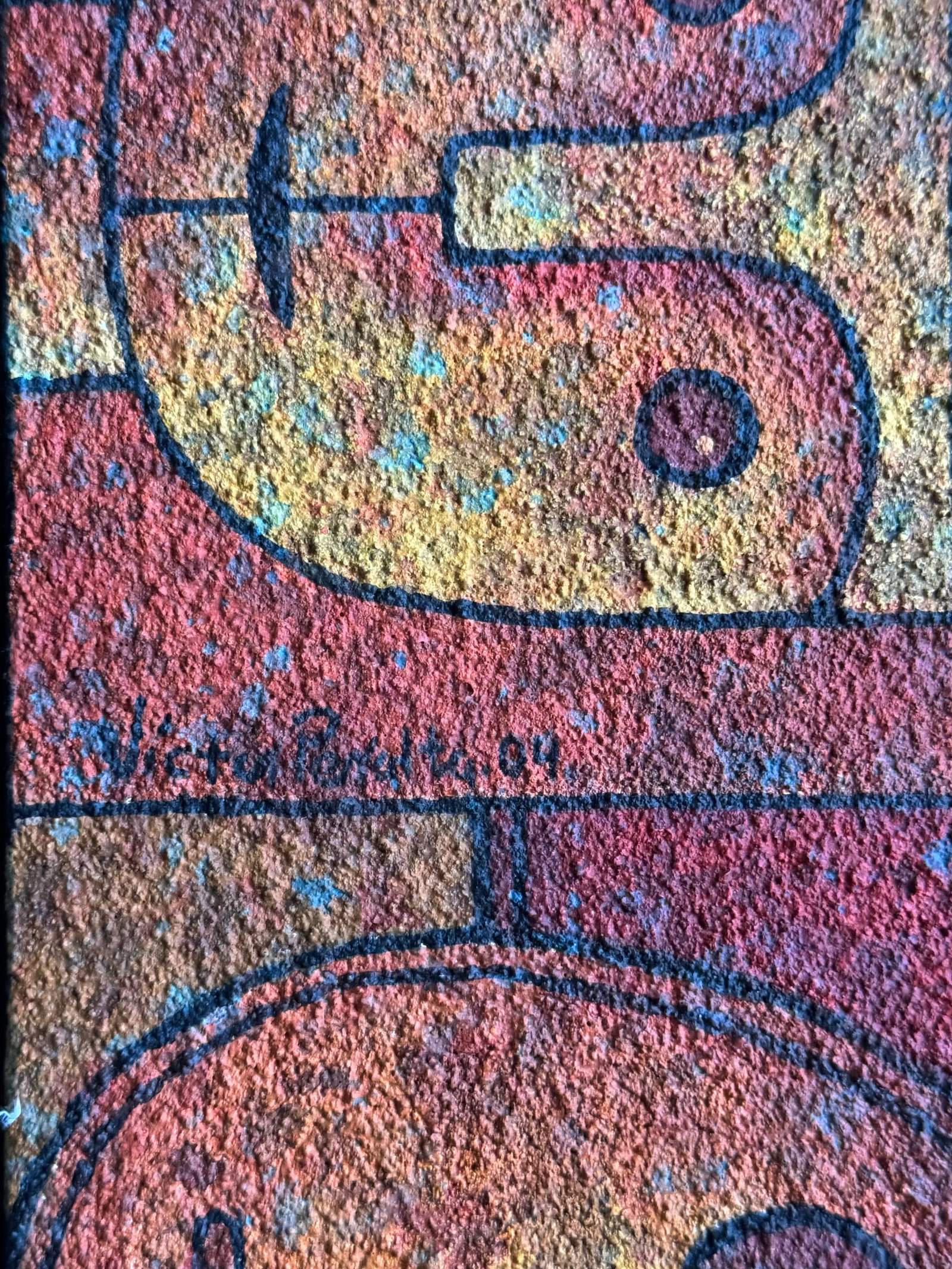 Framed & Artist Signed "Las Ventanas De La Humanidad" Acrylic on Canvas Abstract Painting - 8