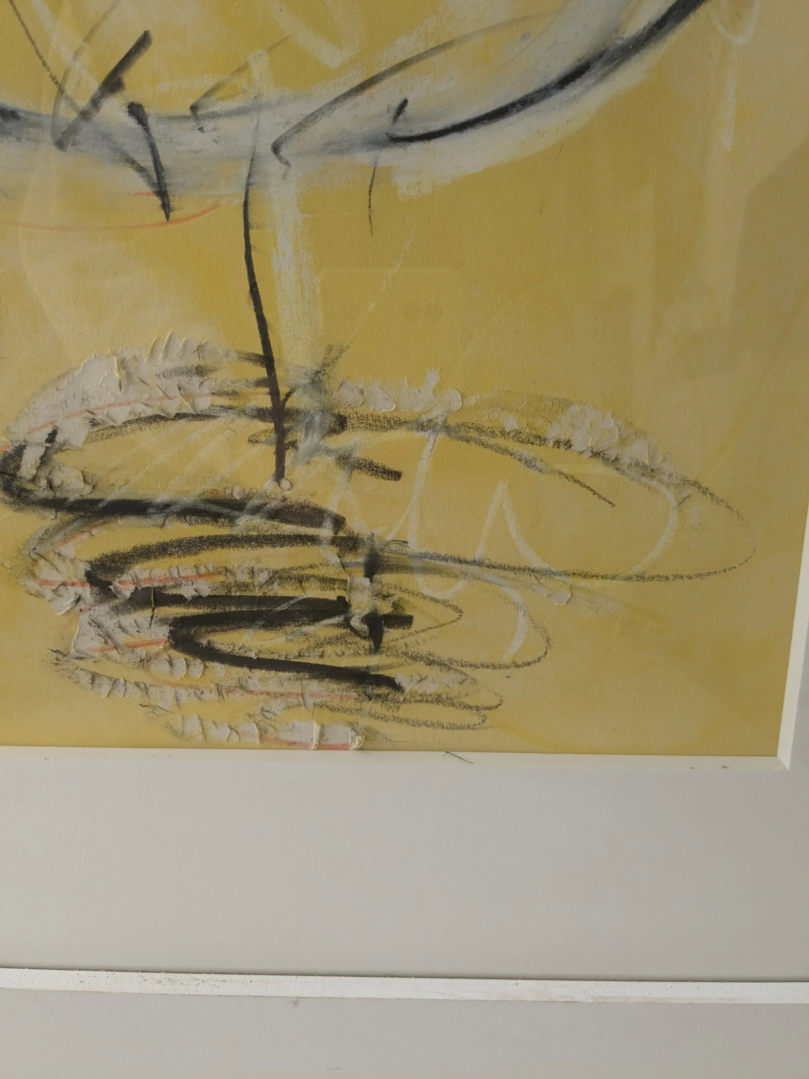 Signed and Framed Robert McCurdy Large Mixed Media Painting From Saks - 2