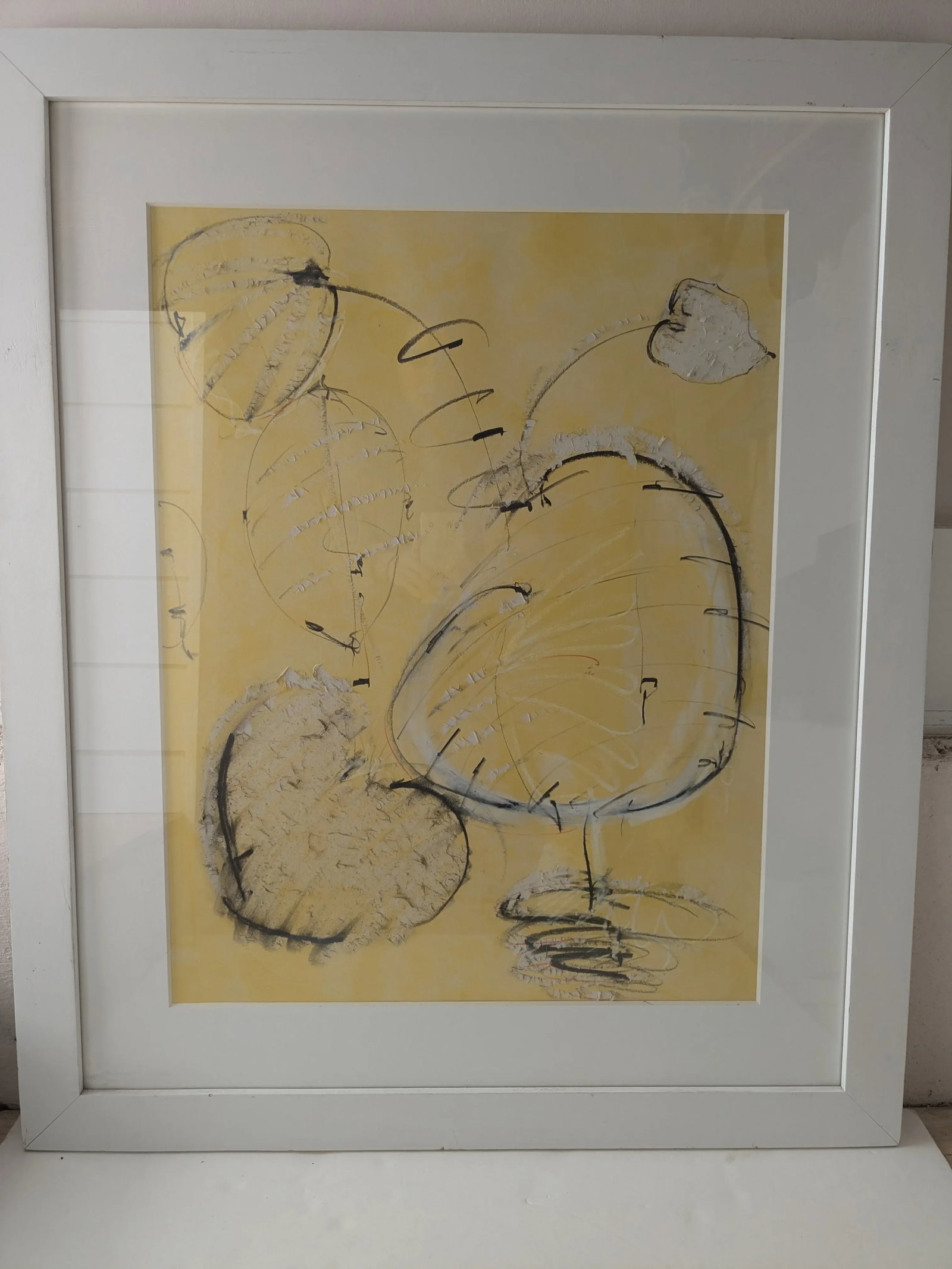 Signed and Framed Robert McCurdy Large Mixed Media Painting From Saks - 3