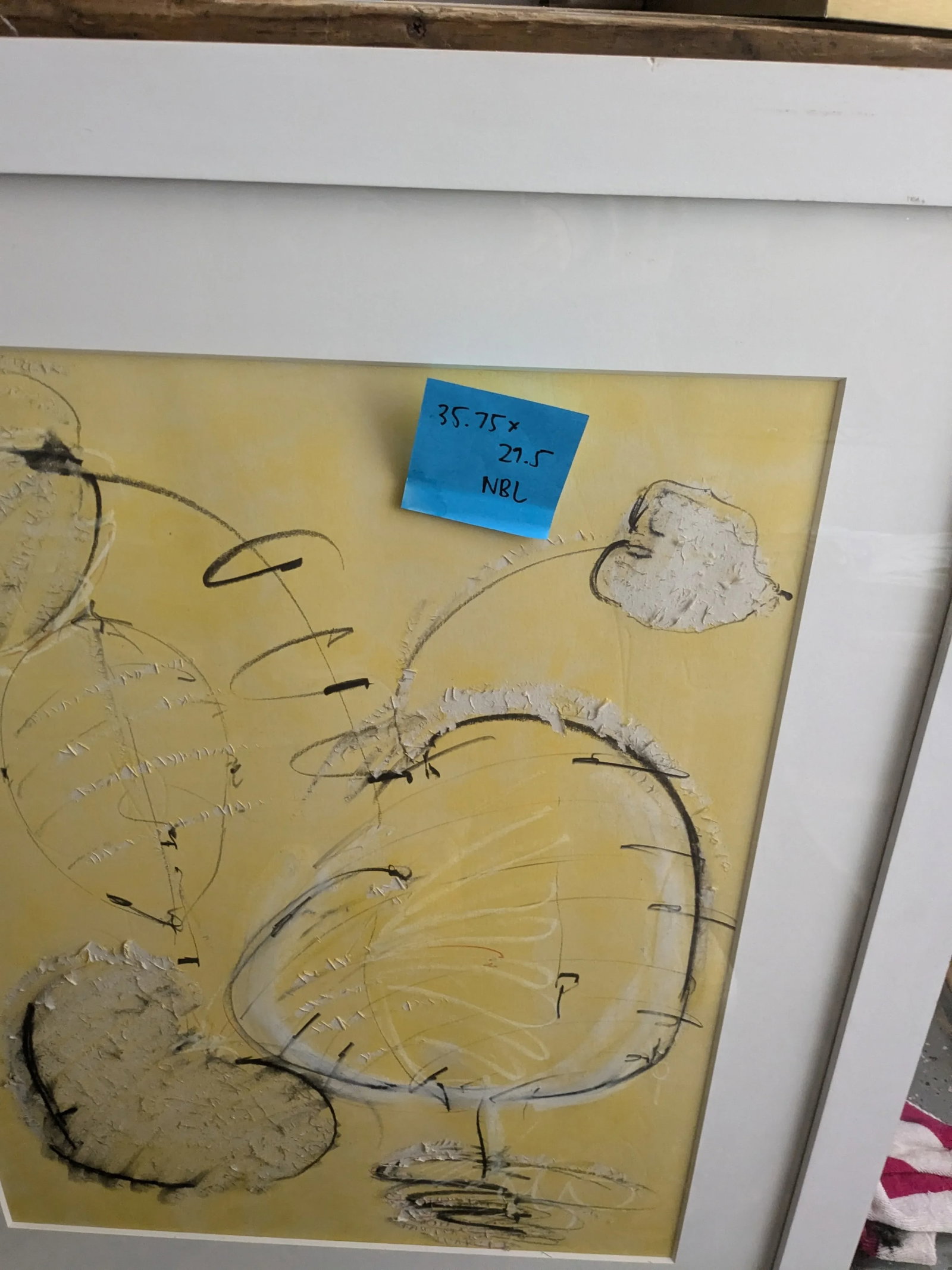 Signed and Framed Robert McCurdy Large Mixed Media Painting From Saks - 4