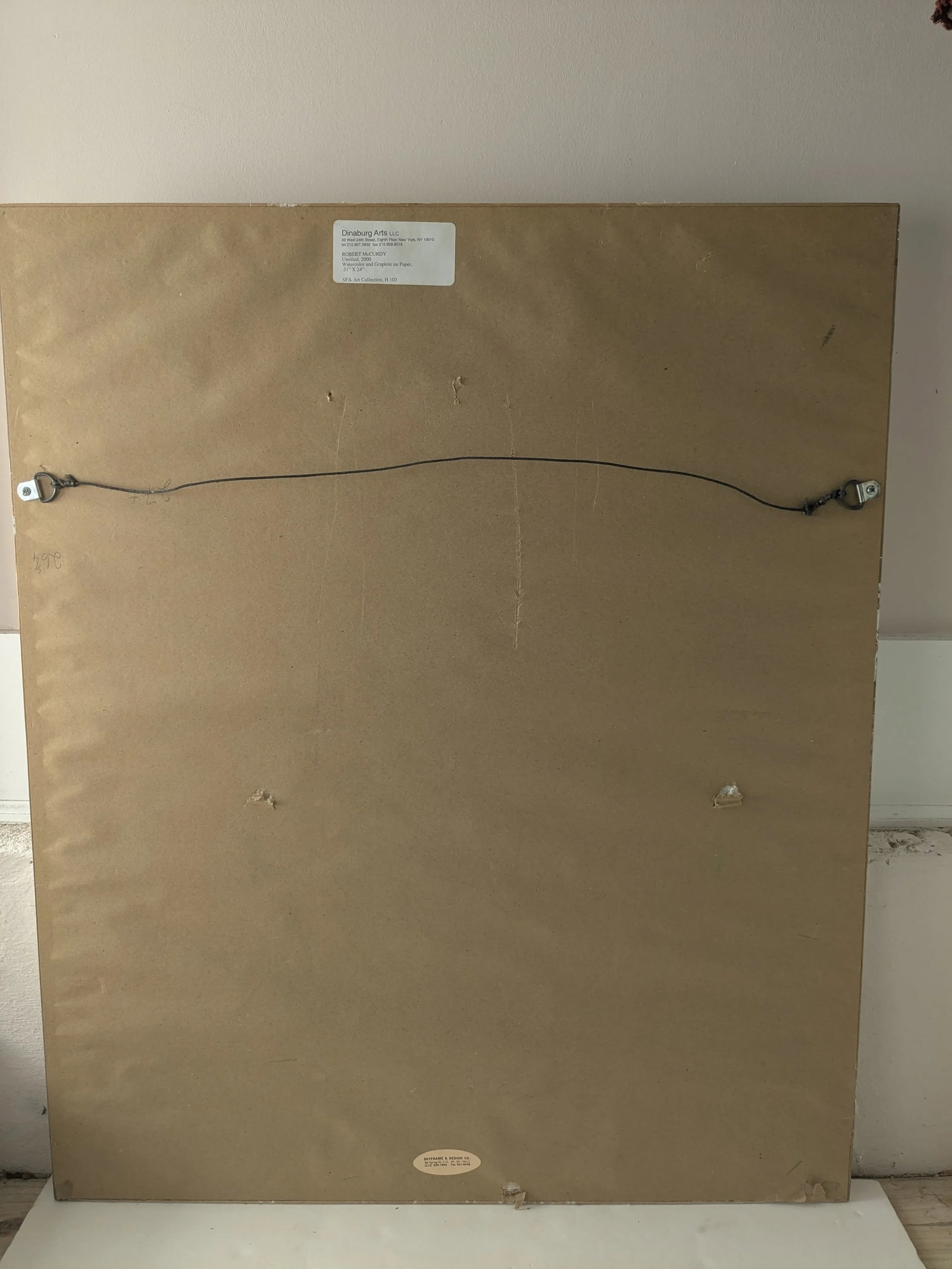 Signed and Framed Robert McCurdy Large Mixed Media Painting From Saks - 8