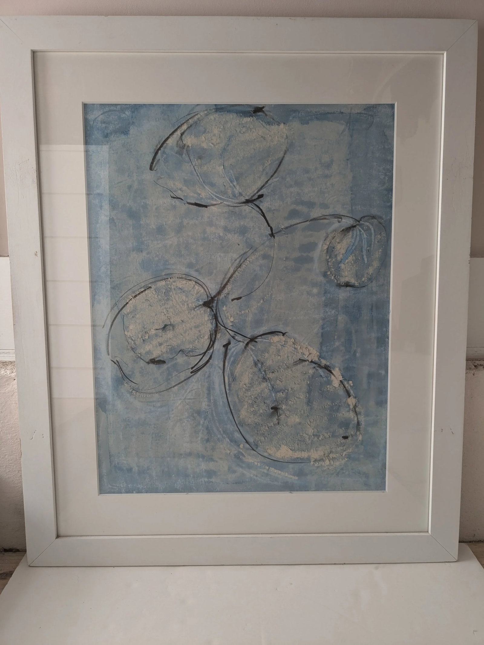 Signed and Framed Robert McCurdy Large Mixed Media Painting From Saks - 2
