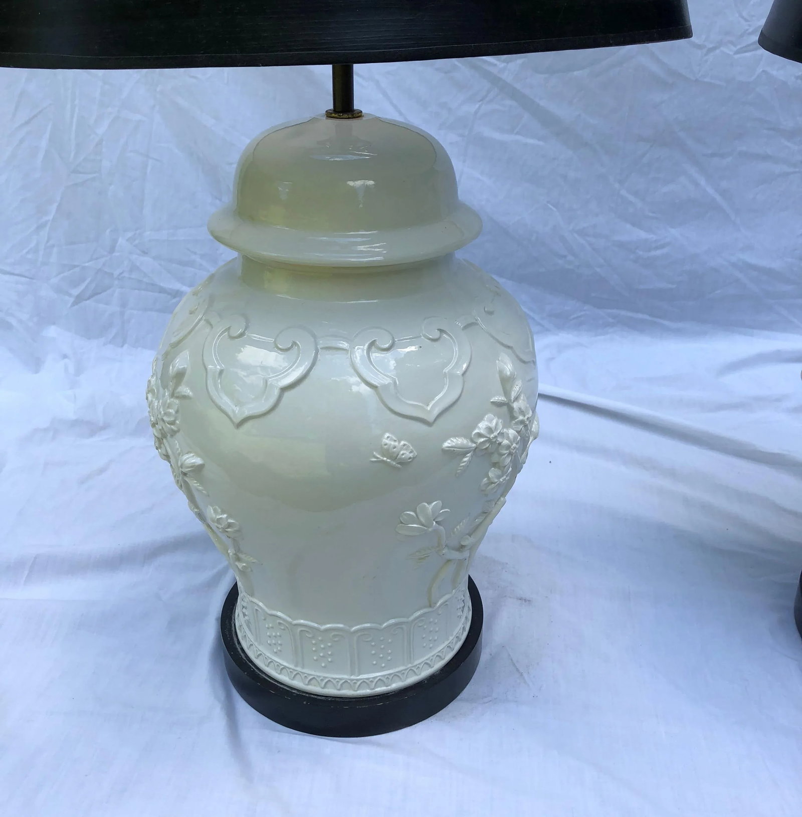 Blanc De Chine Baluster-Form Jars Mounted as Table Lamps - a Pair - 2
