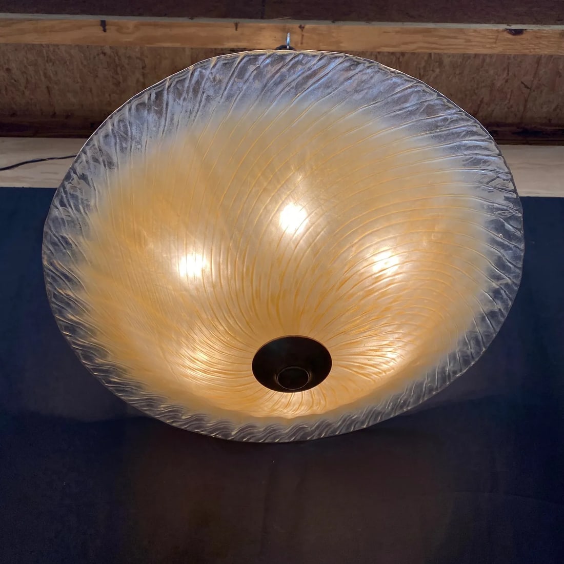 Italian Murano Style Midcentury Glass Ceiling Lamp - 7