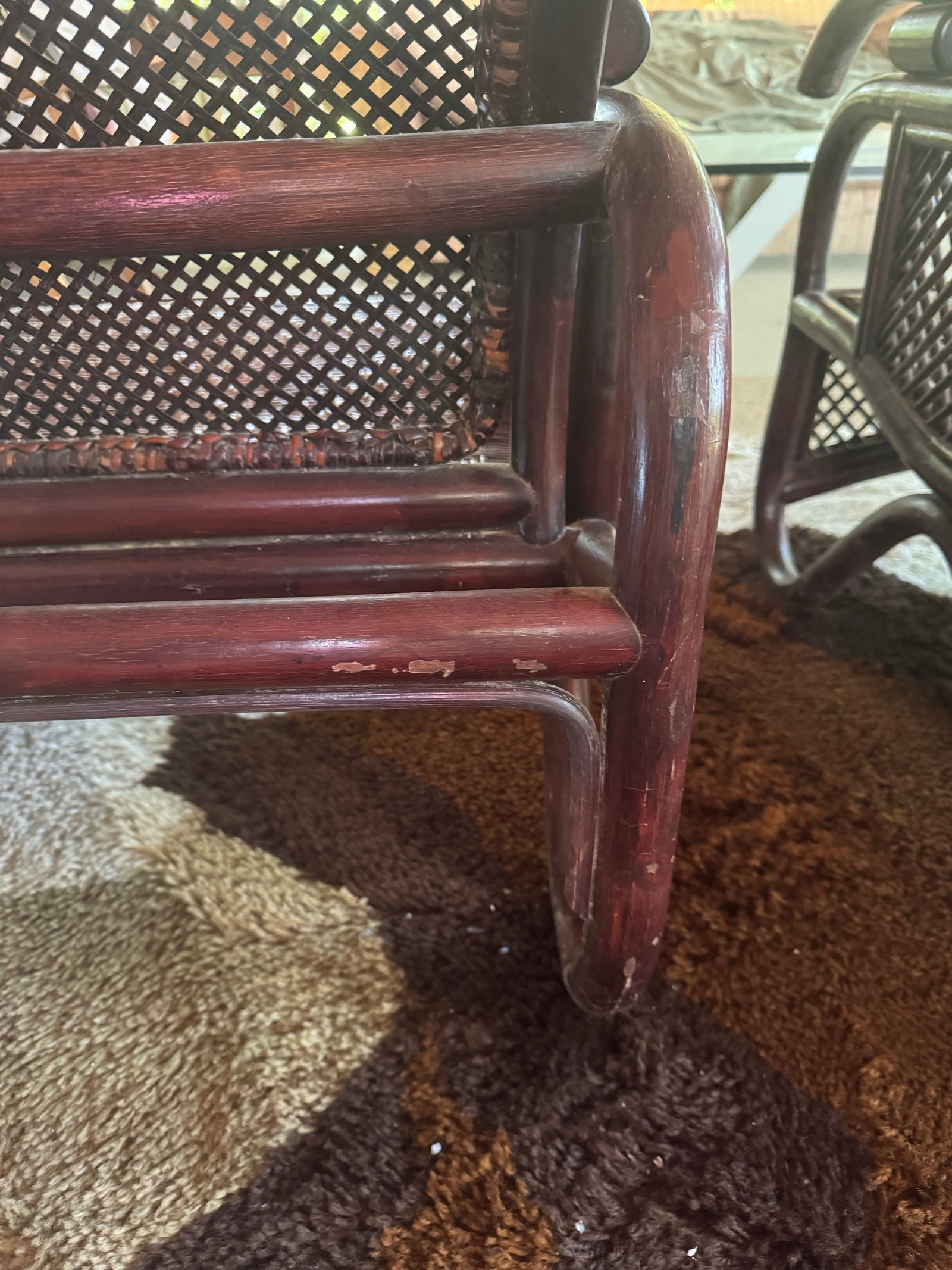 1970s Vintage Patio Bamboo Armchairs - a Pair - 10