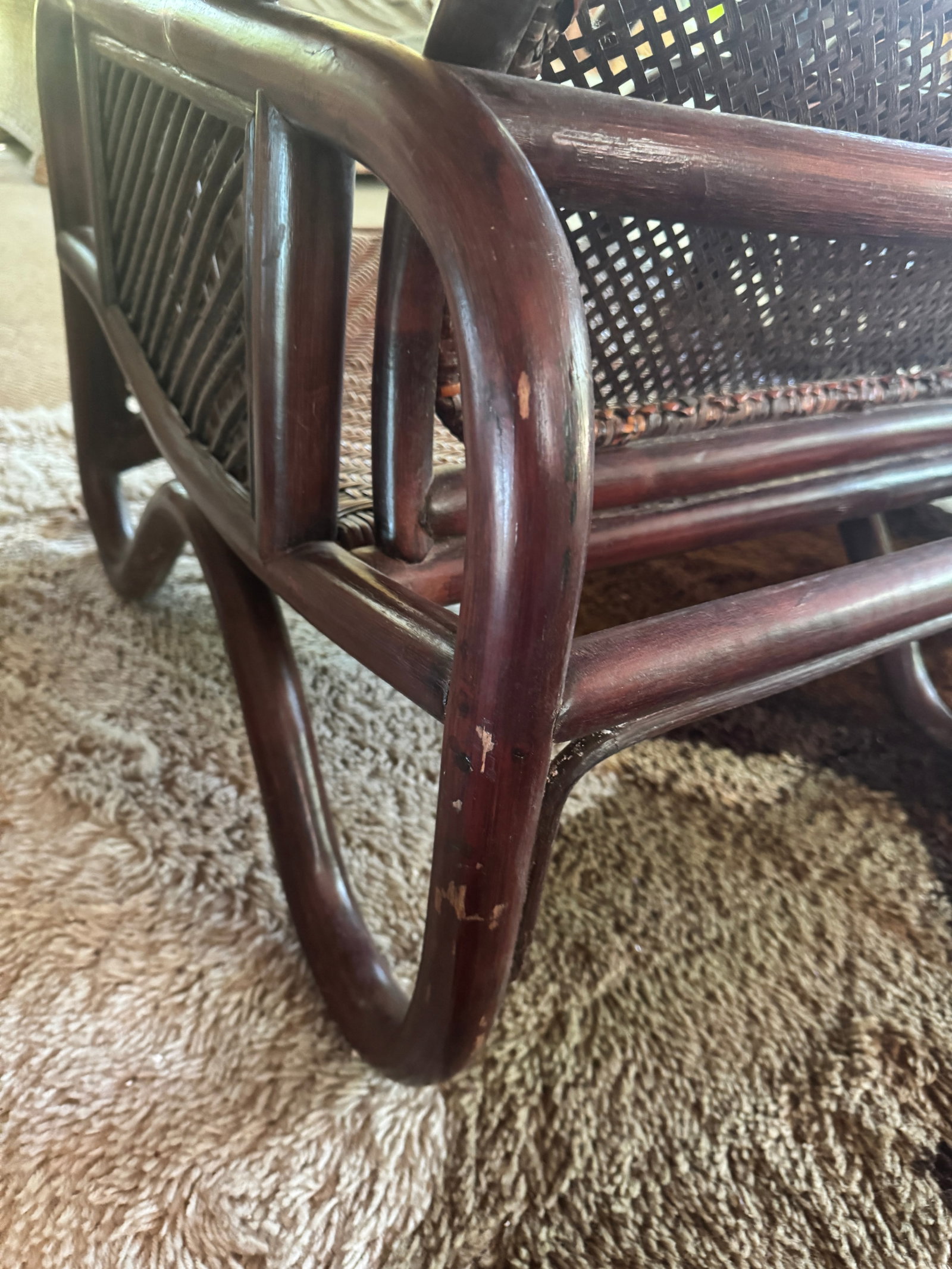1970s Vintage Patio Bamboo Armchairs - a Pair - 11
