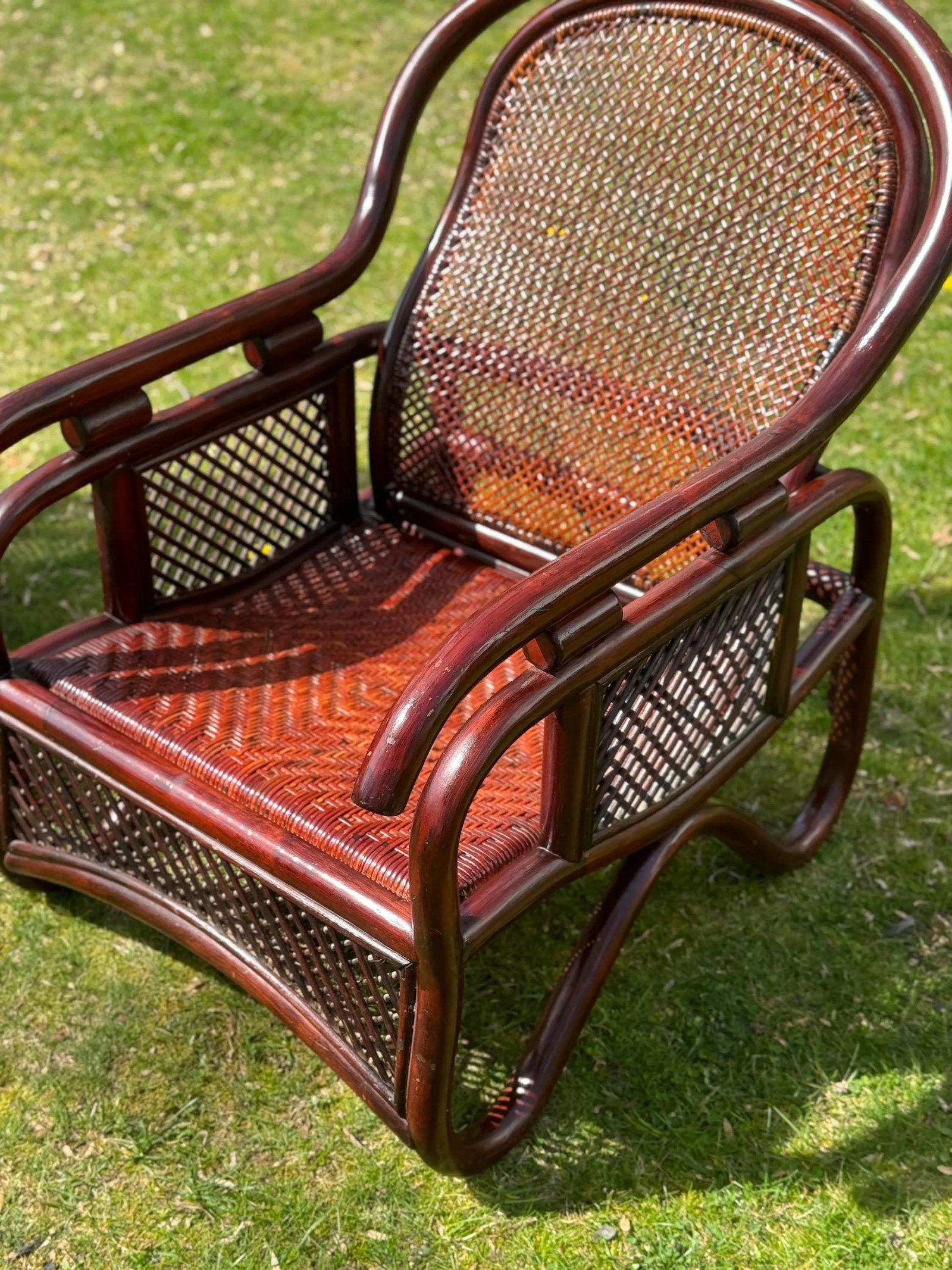 1970s Vintage Patio Bamboo Armchairs - a Pair - 4
