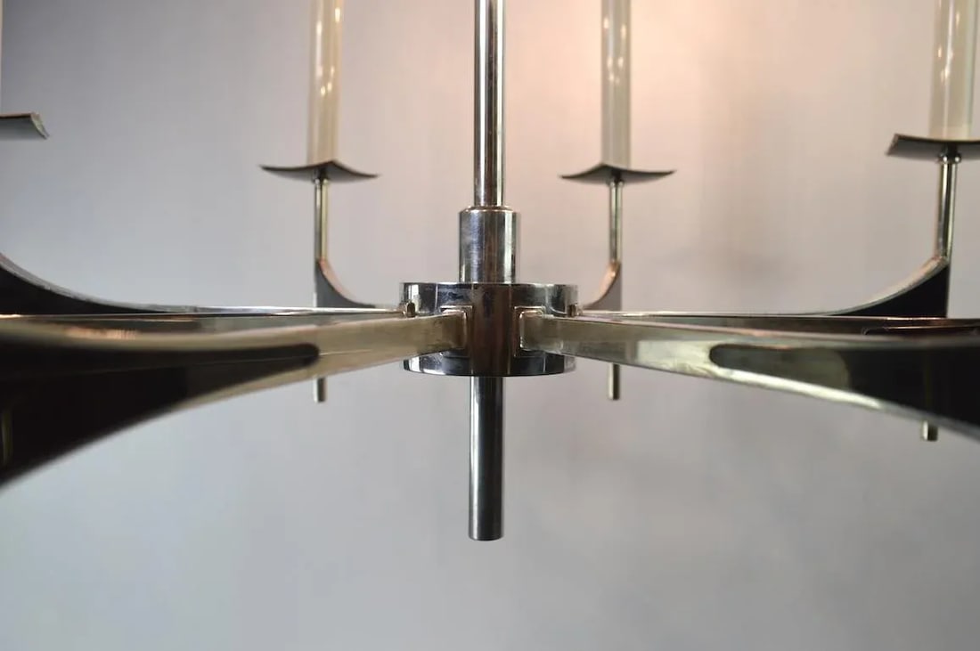 Eight-Light Spoke Chandelier by Sciolari - 4