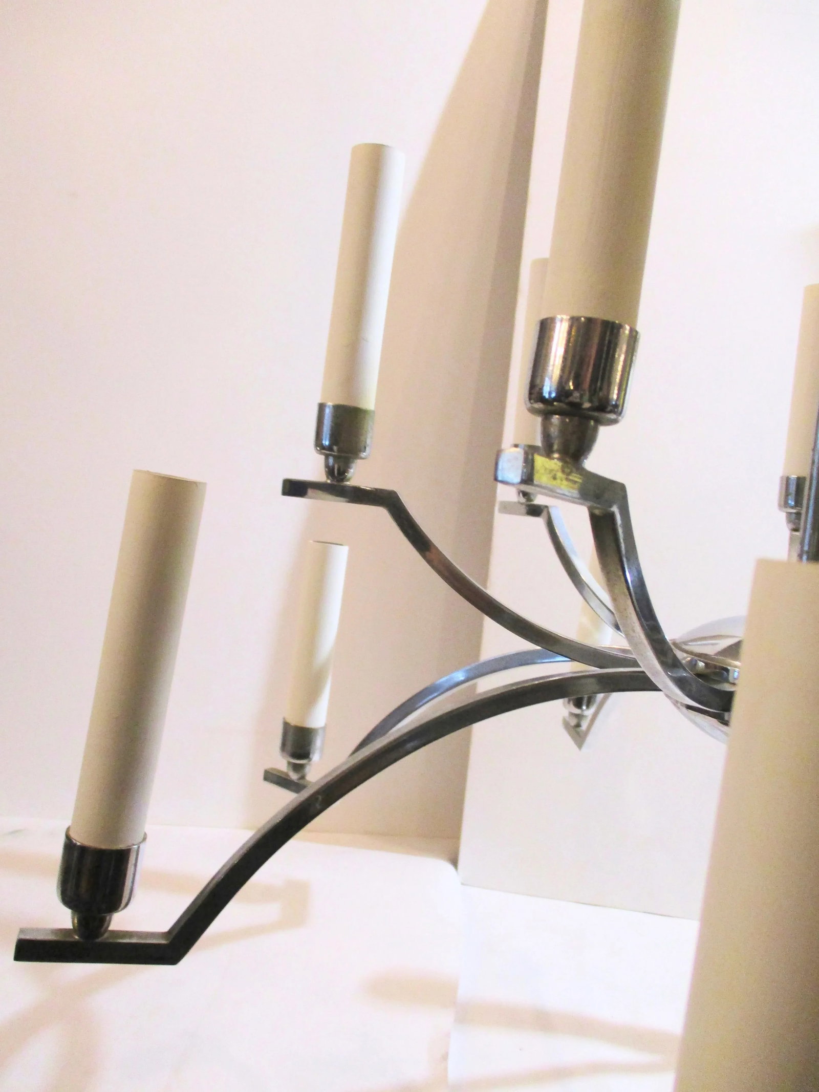 Mid-Century 14 Light Chrome Chandelier - 6
