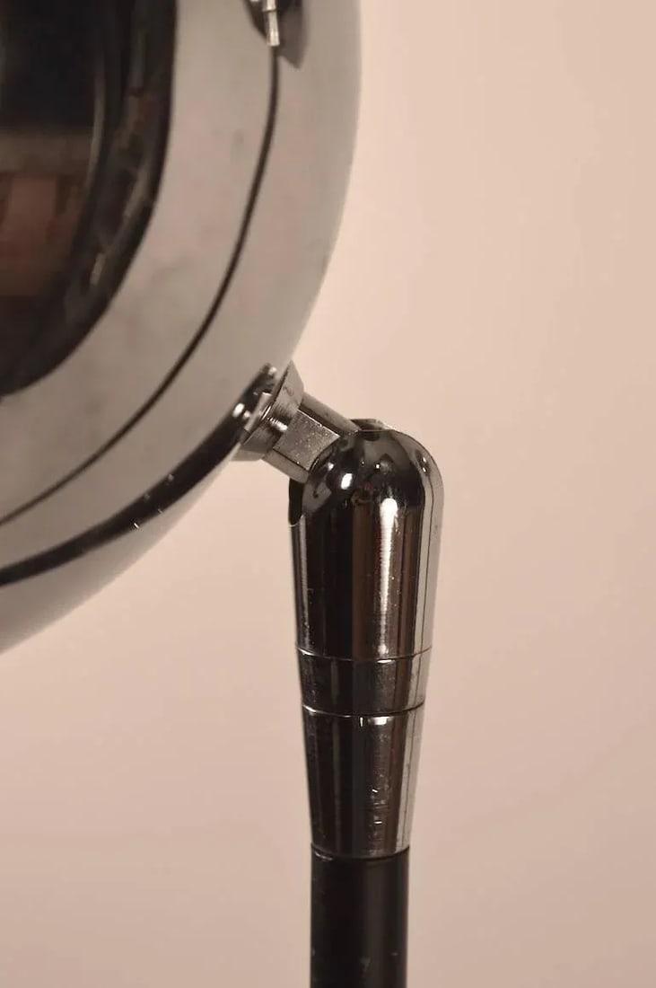 Chrome Ball Adjustable Floor Lamp With Black Base and Stems - 7
