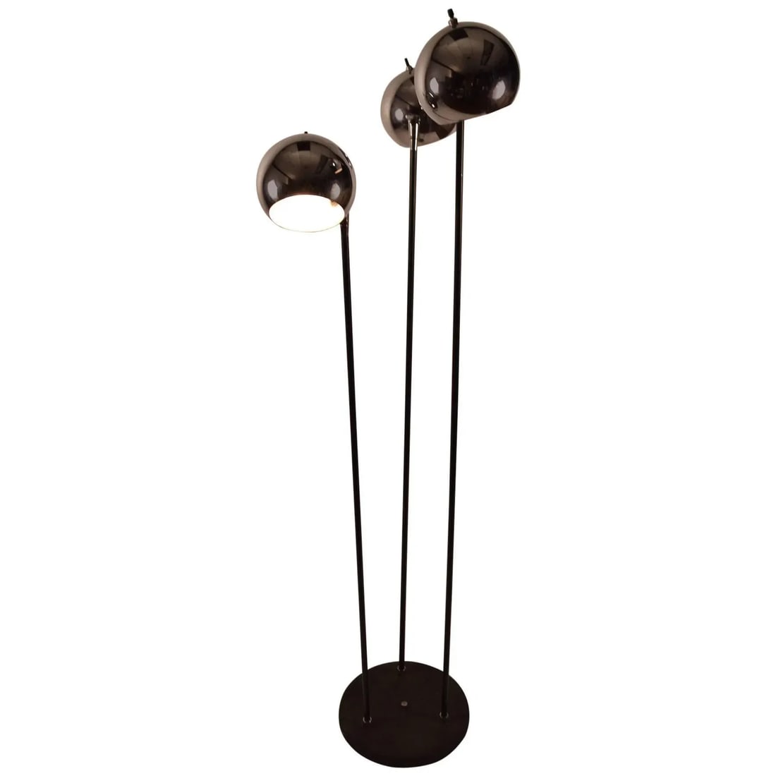 Chrome Ball Adjustable Floor Lamp With Black Base and Stems - 8