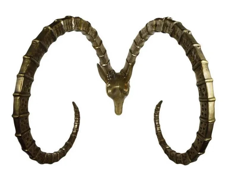 Silver Plated Bronze Detailed Antelope Head From 20th Century, Thailand - 3