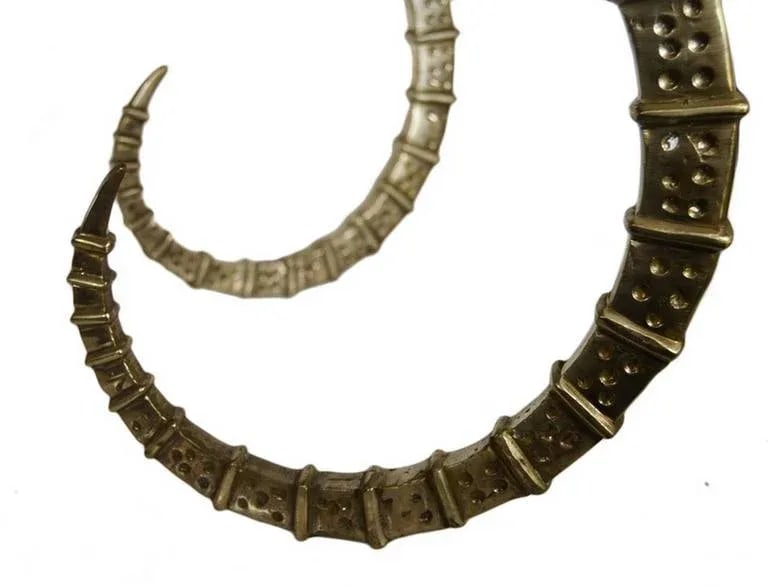 Silver Plated Bronze Detailed Antelope Head From 20th Century, Thailand - 6