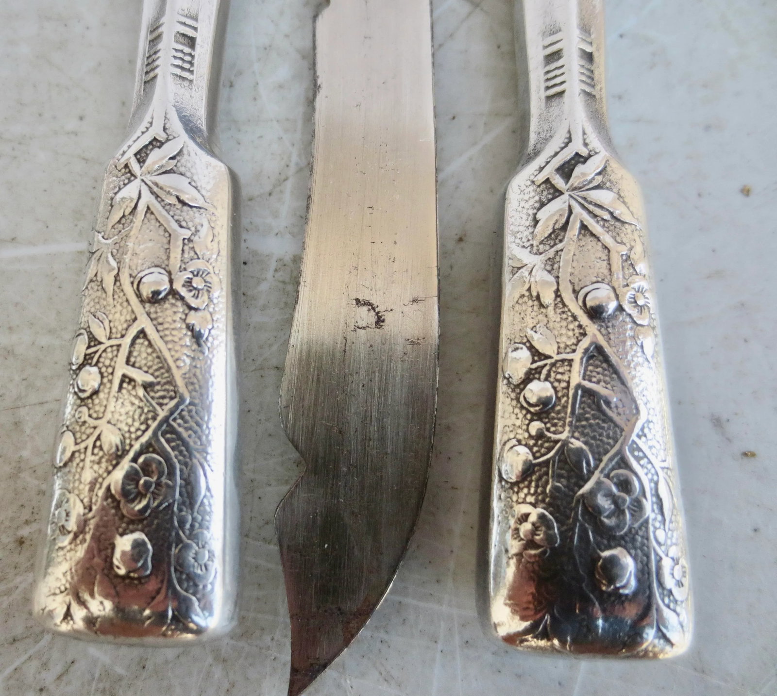 Silver Cocktail Knives and Forks -Set of 12 - 5