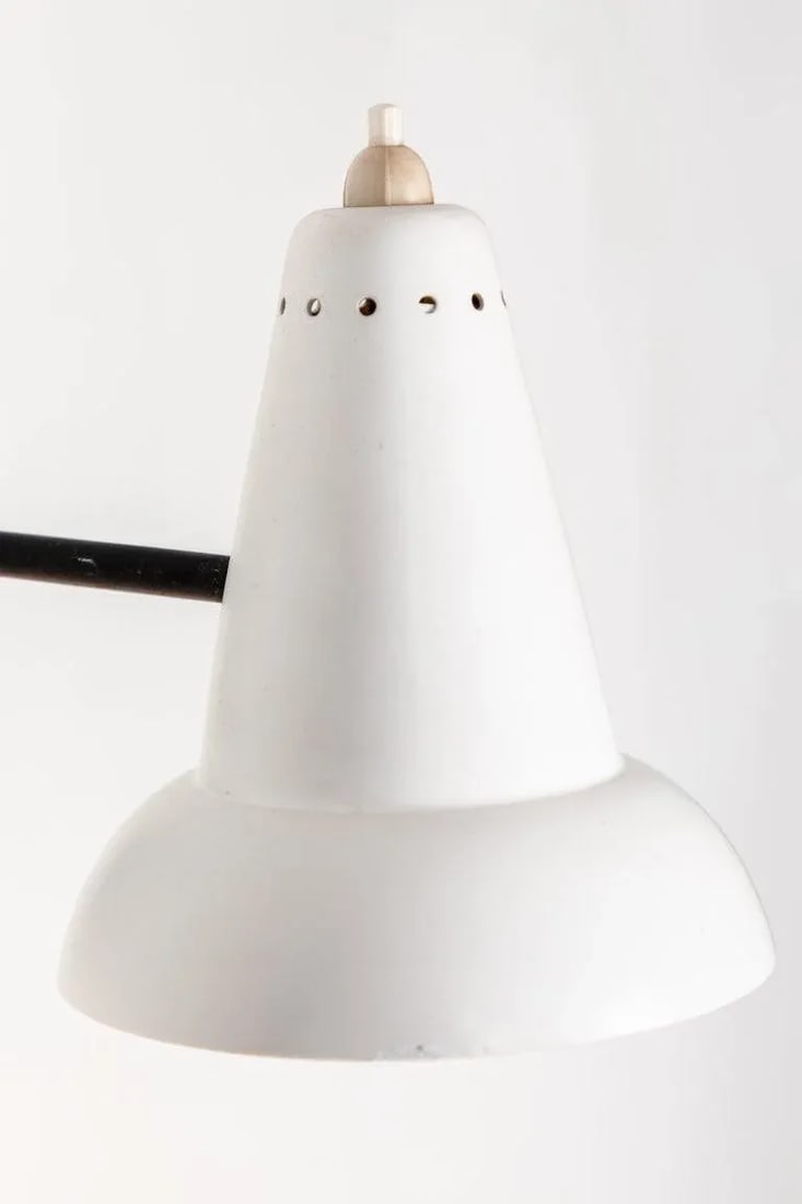 1950s Italian White Articulating Sconces Attributed to Gino Sarfatti - 11