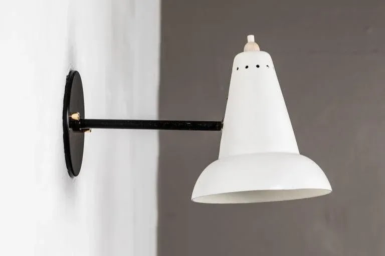 1950s Italian White Articulating Sconces Attributed to Gino Sarfatti - 13