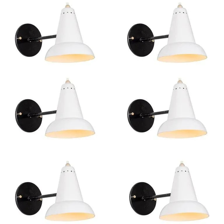 1950s Italian White Articulating Sconces Attributed to Gino Sarfatti - 2