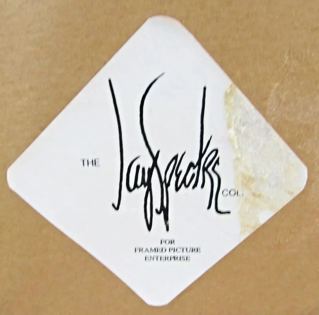 Vintage Jay Spectre Framed and Signed Abstract Brushstroke Ink Drawing of Woman - 8