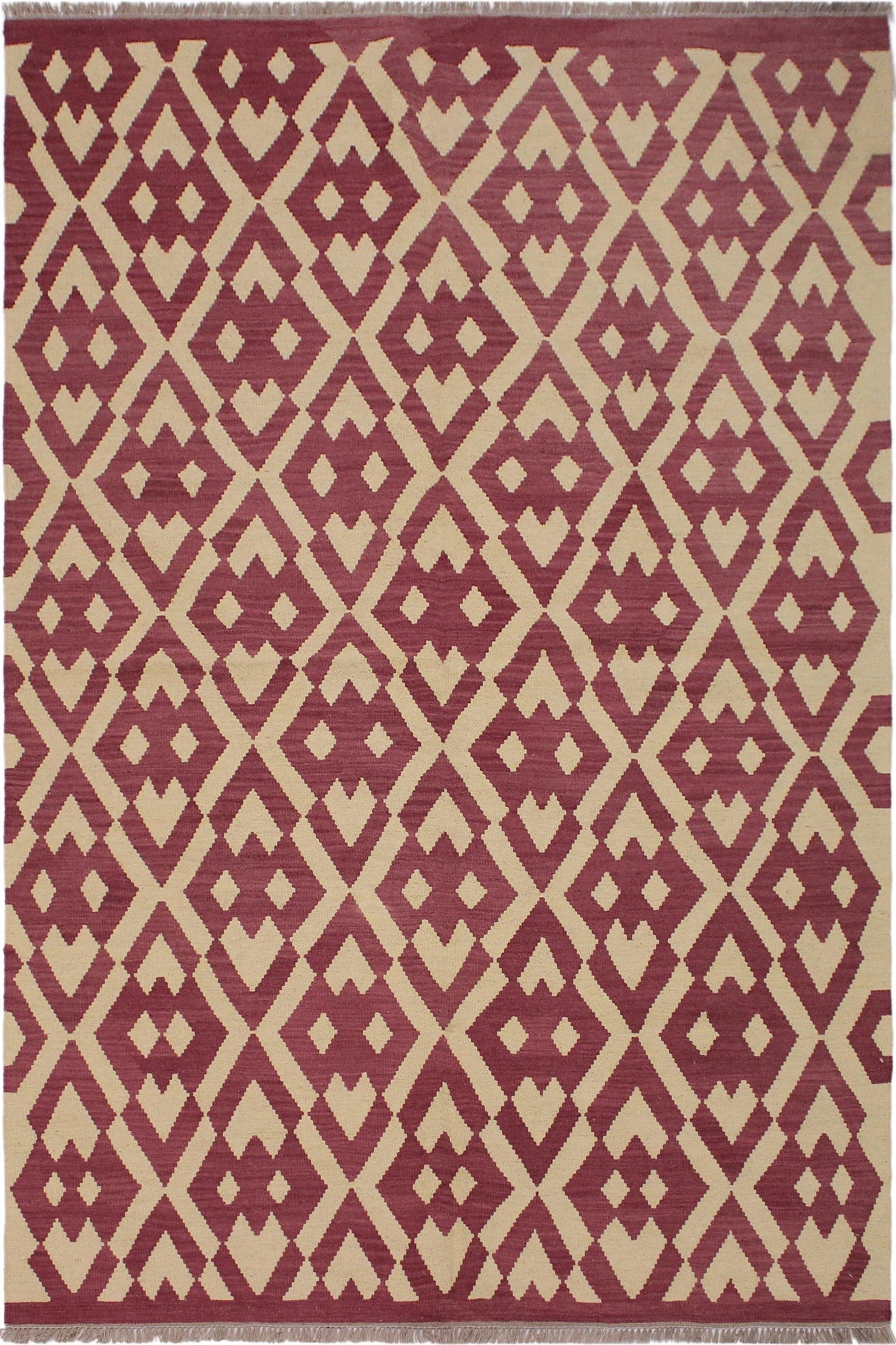 Modern Abstract Kilim Hand-Woven Wool Rug -5'11'' * 8'4'' - 8