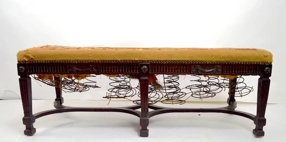 Neoclassic Adam Federal Style Window Bench as Found - 2