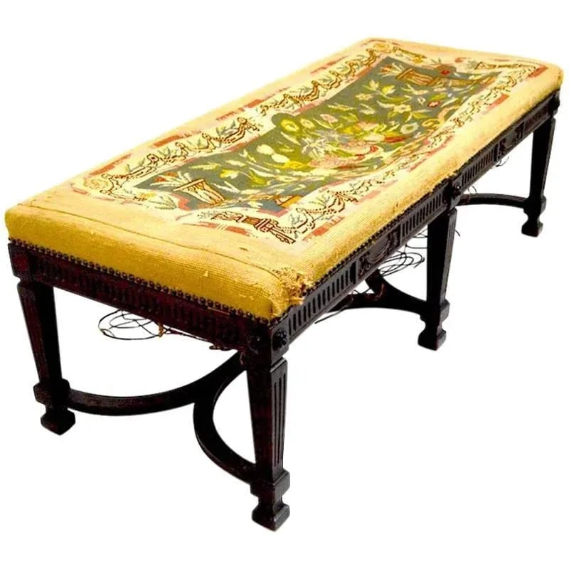 Neoclassic Adam Federal Style Window Bench as Found - 8