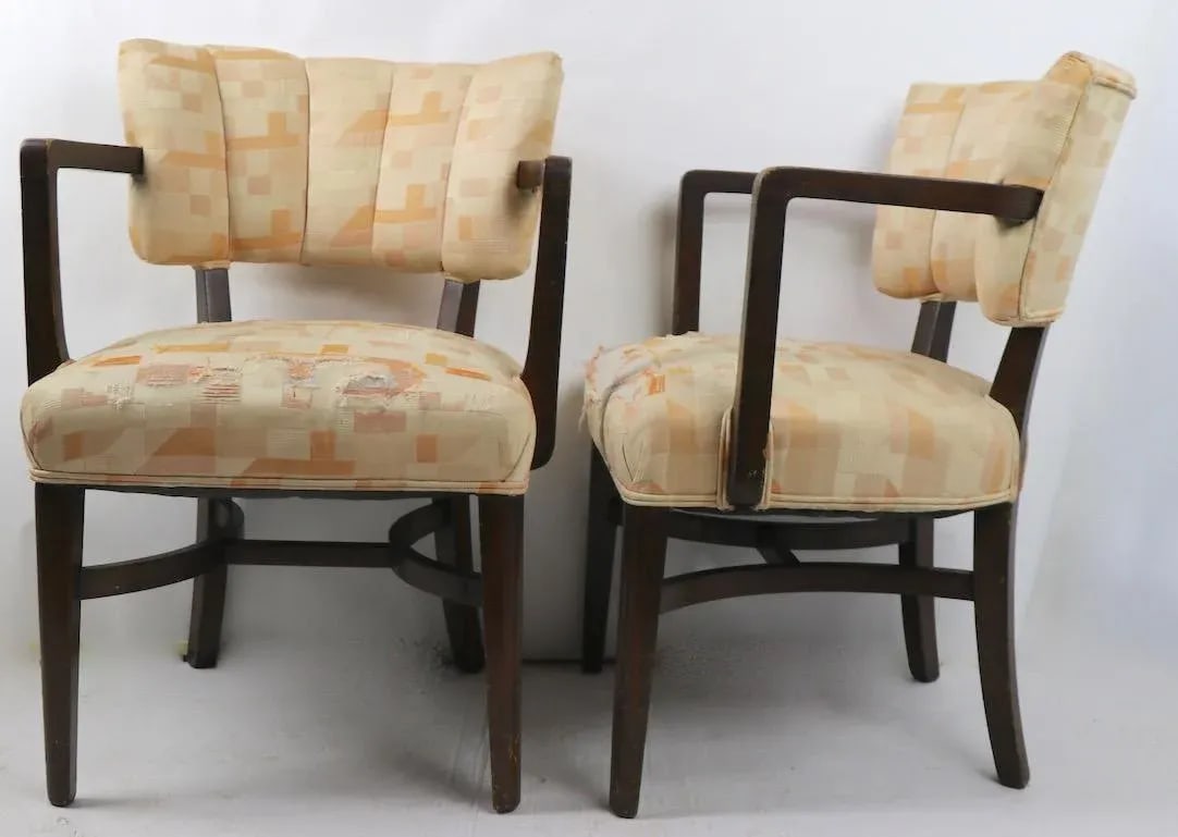Art Deco Chairs After Rohde - a Pair - 6