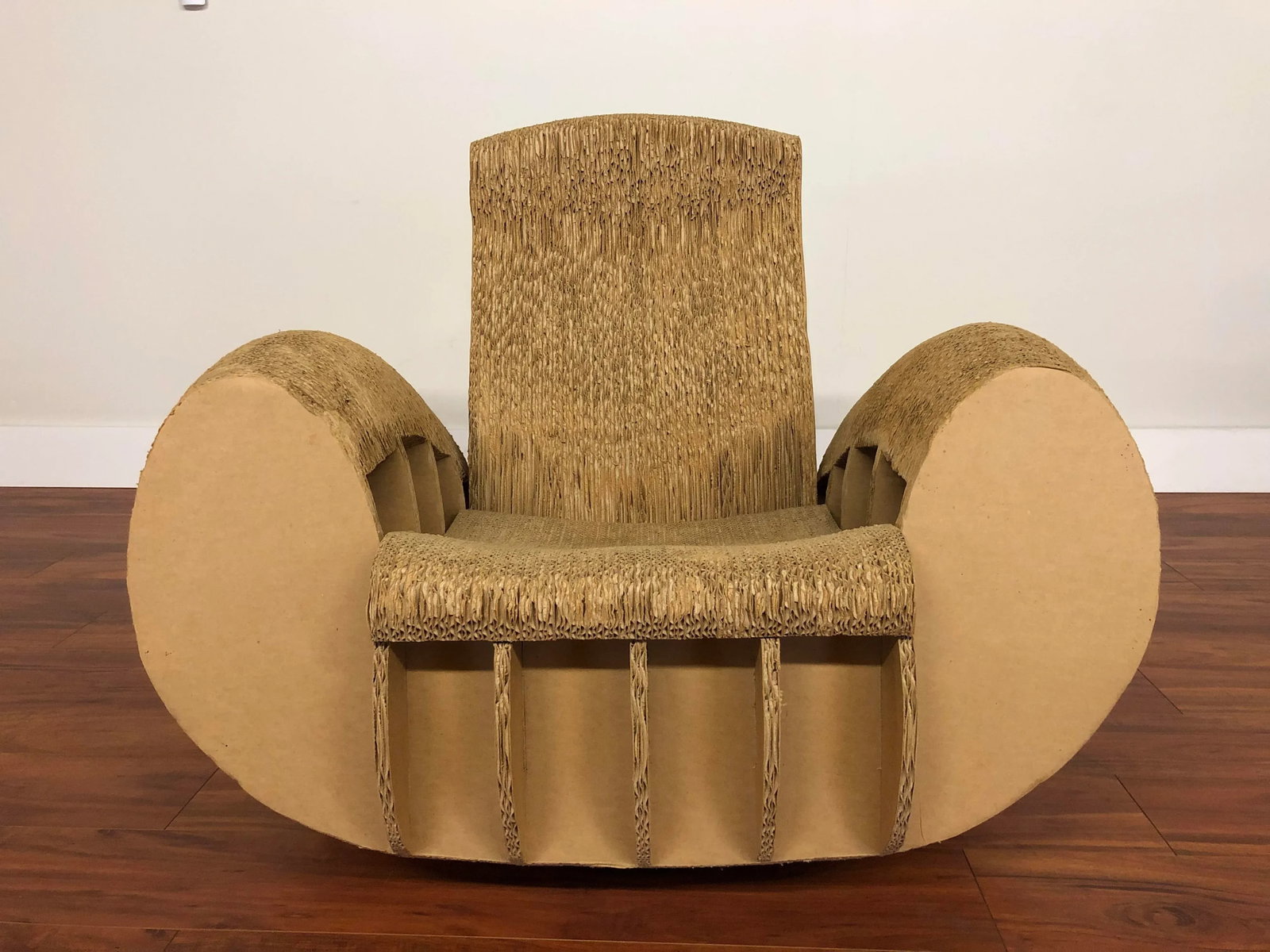 Rocking Lounge Chair Made Entirely of Cardboard - 11