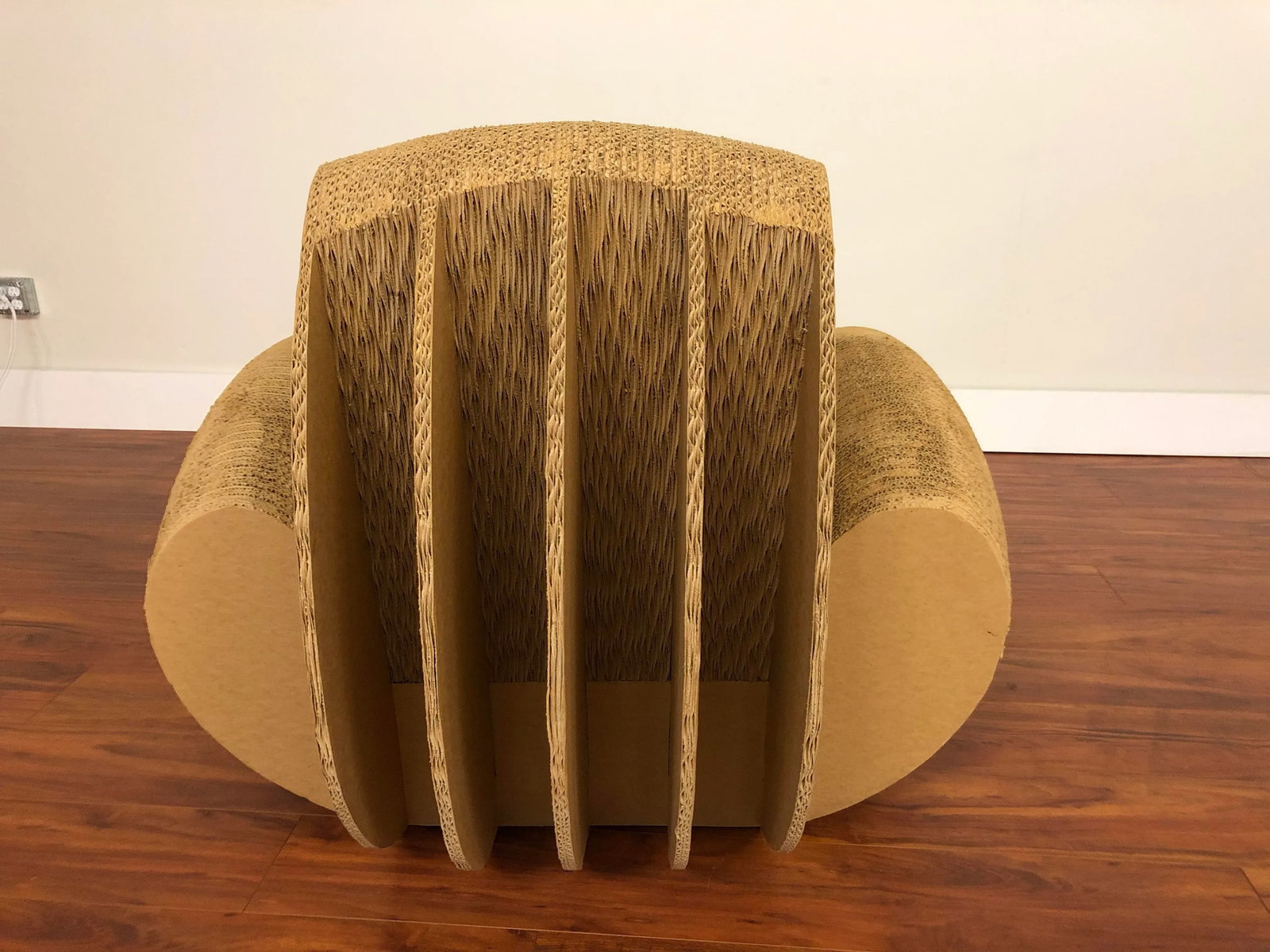 Rocking Lounge Chair Made Entirely of Cardboard - 5